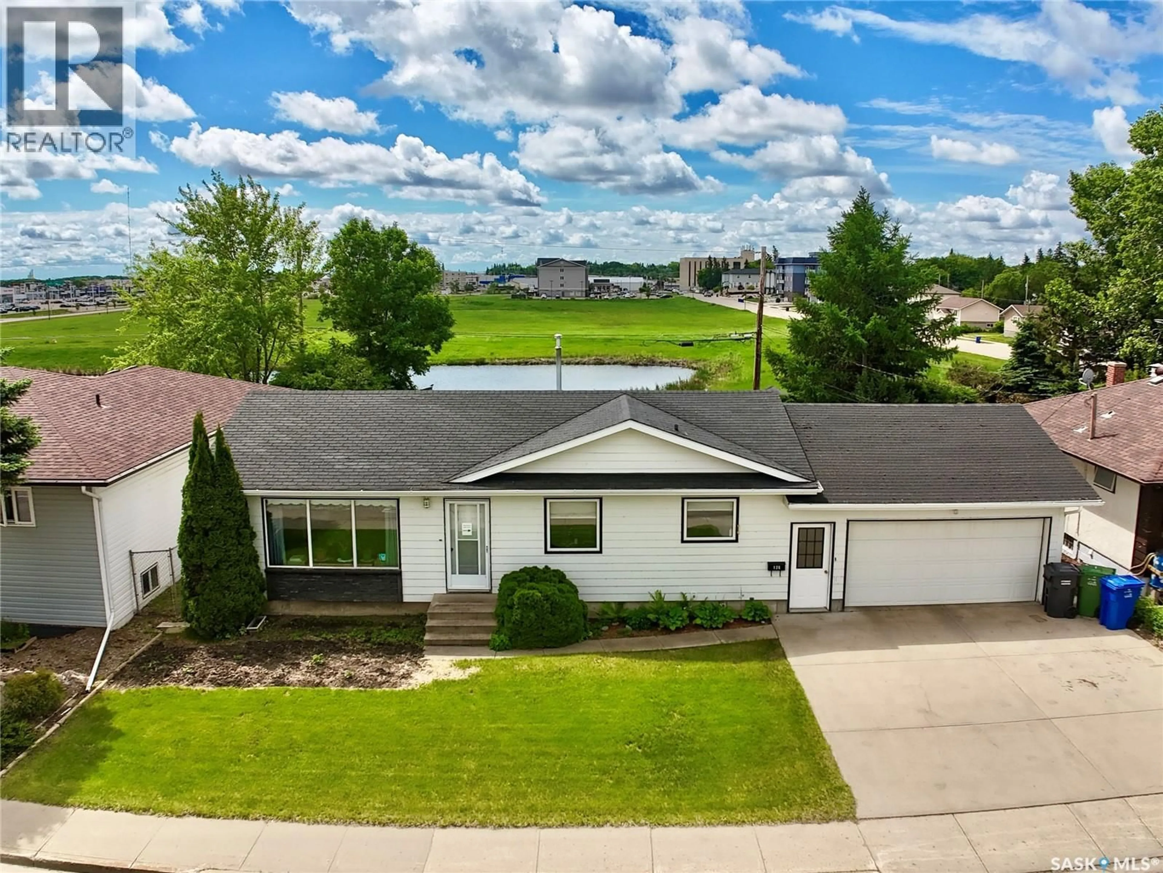 A pic from outside/outdoor area/front of a property/back of a property/a pic from drone, water/lake/river/ocean view for 136 DARLINGTON STREET, Yorkton Saskatchewan S3N0E1