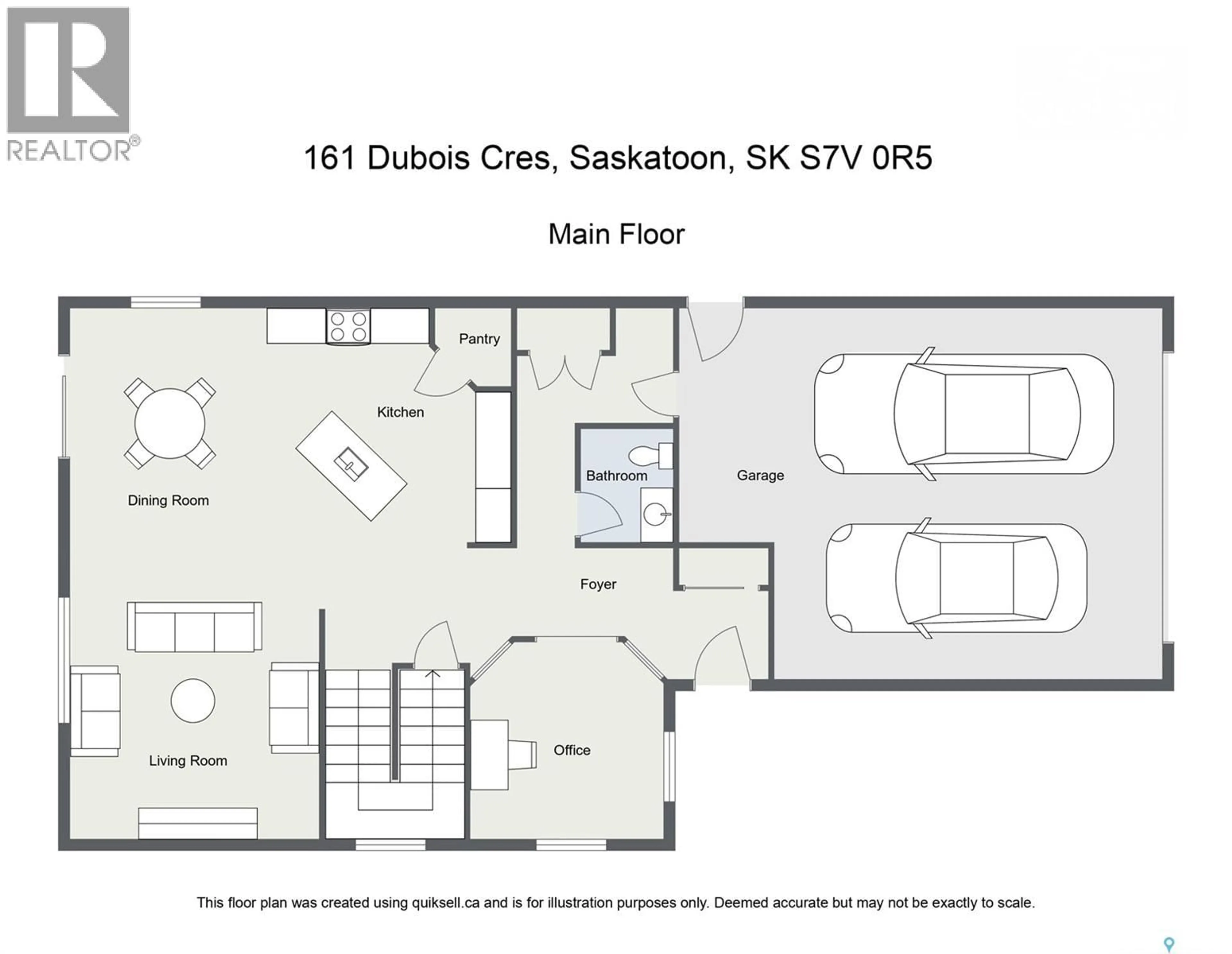 Floor plan for 161 DUBOIS CRESCENT, Saskatoon Saskatchewan S7V0R5