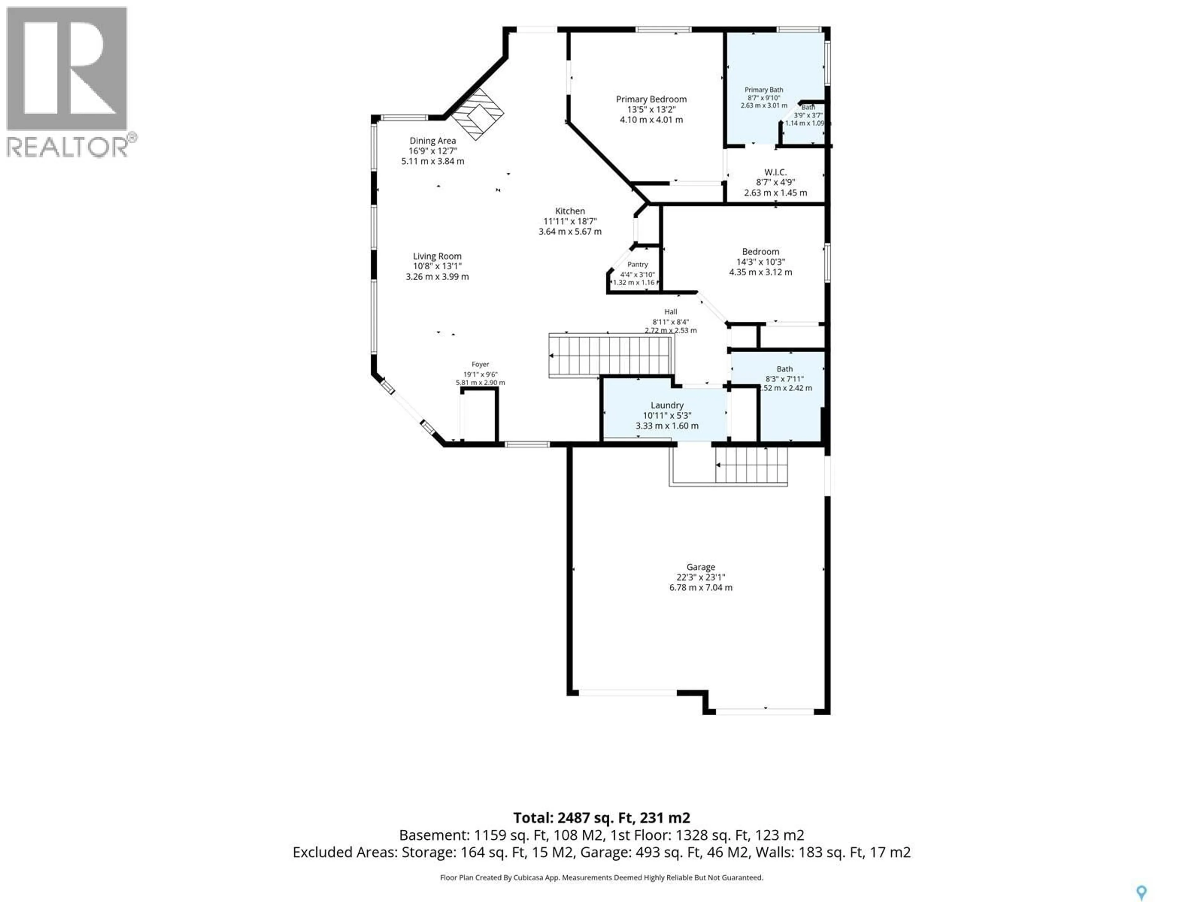 Floor plan for 519 TRIMBLE CRESCENT, Saskatoon Saskatchewan S7W0E1