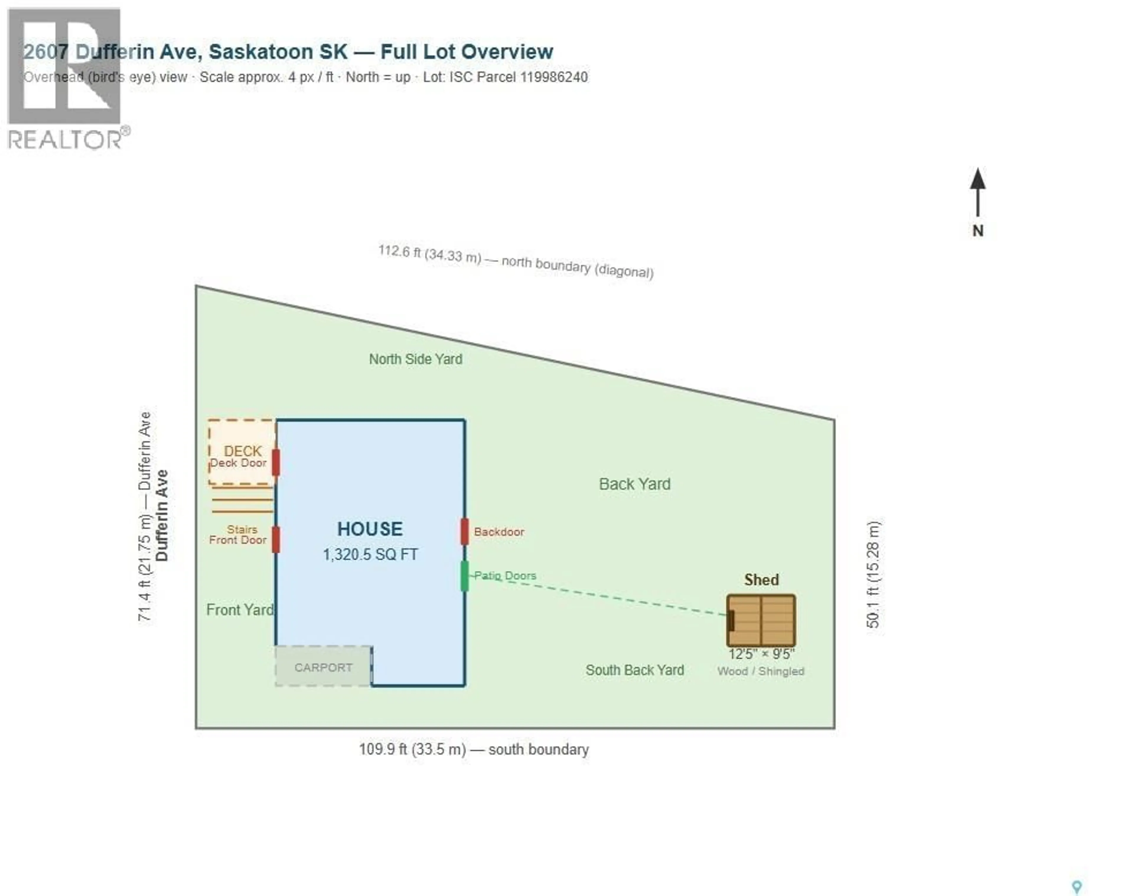 Floor plan for 2607 DUFFERIN AVENUE, Saskatoon Saskatchewan S7J1C7