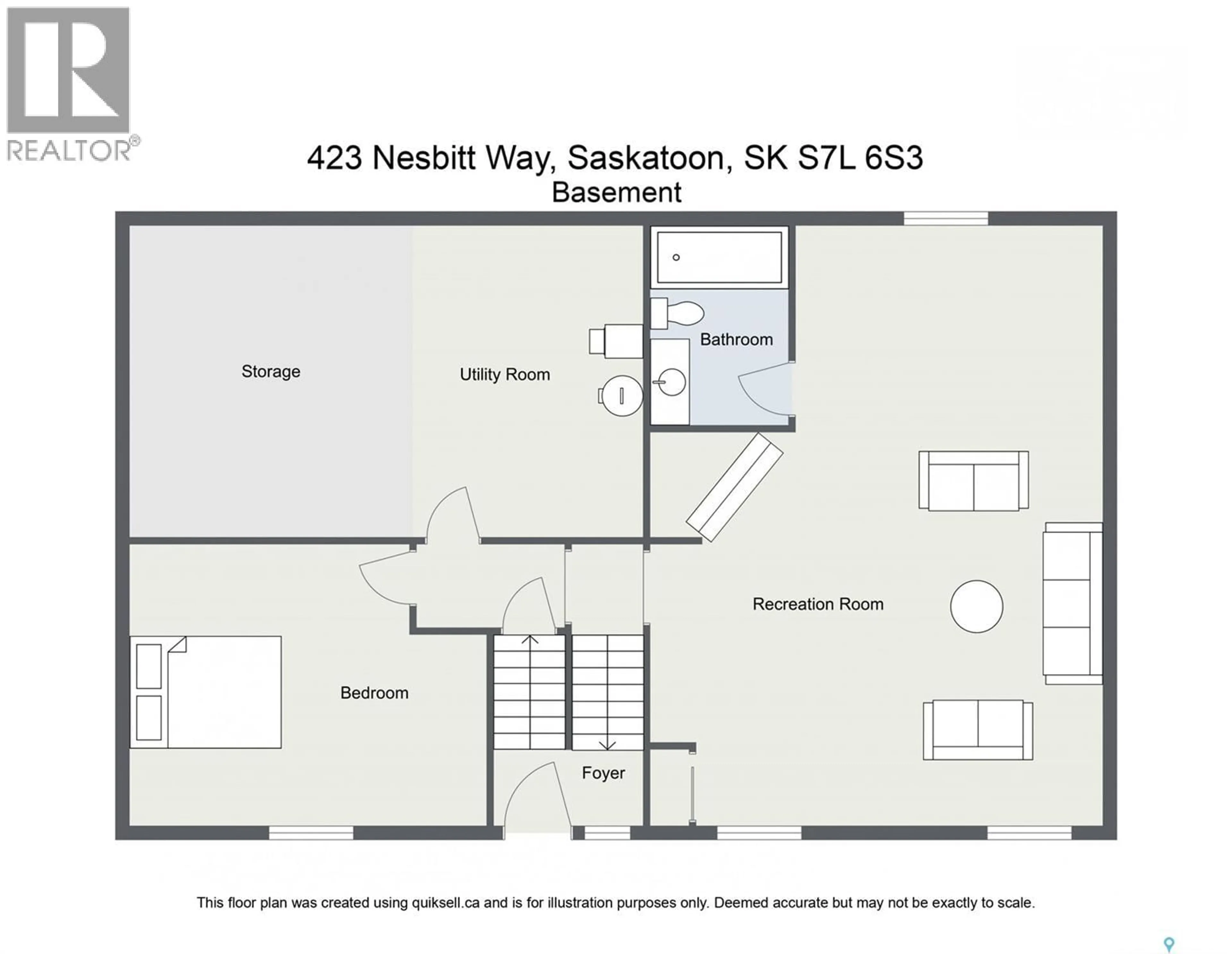 Floor plan for 423 NESBITT WAY, Saskatoon Saskatchewan S7L6S3