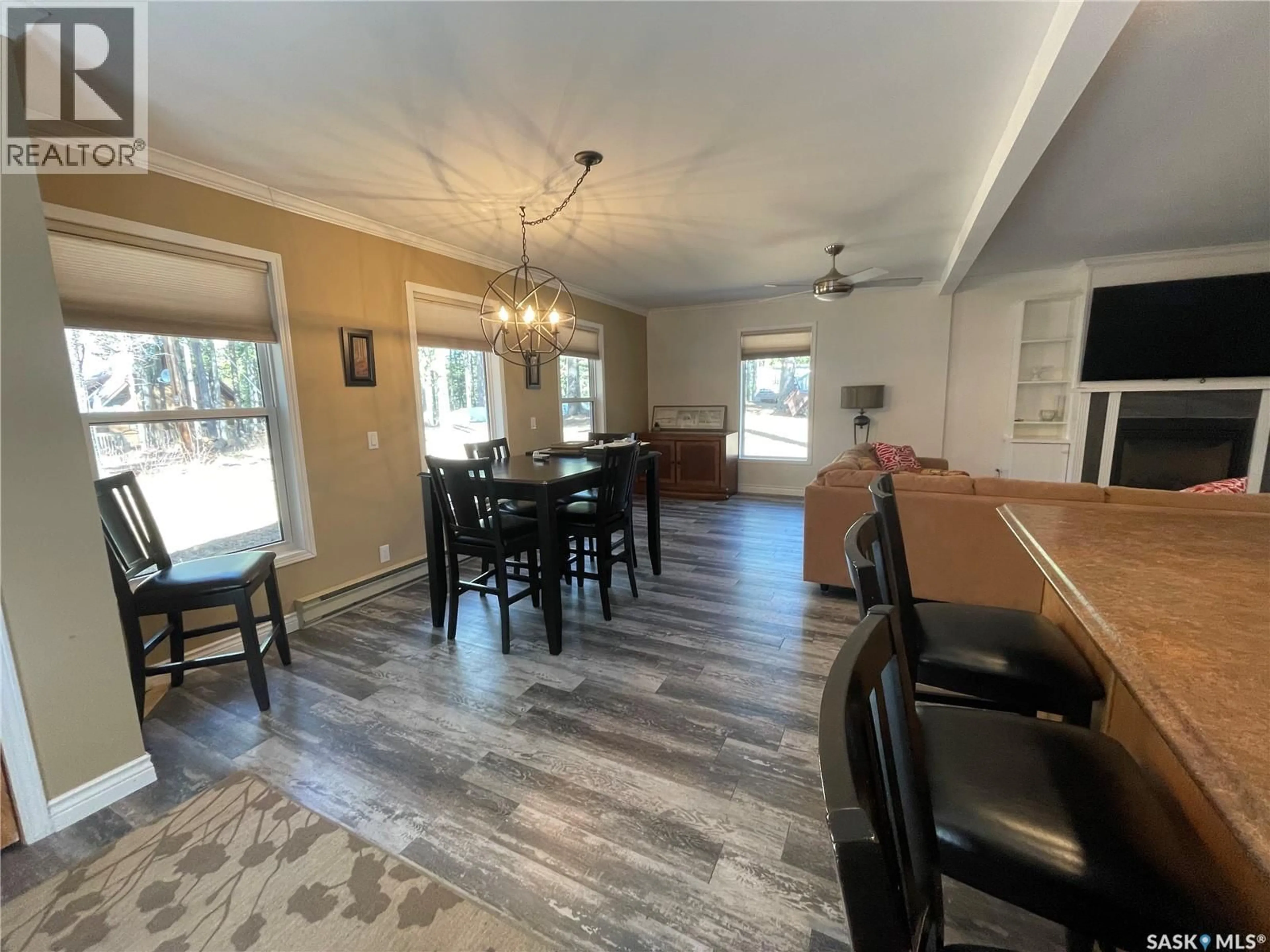 Dining room, wood/laminate floor for 360 BEN HOPE STREET, Cypress Hills Provincial Park Saskatchewan S0N1N0