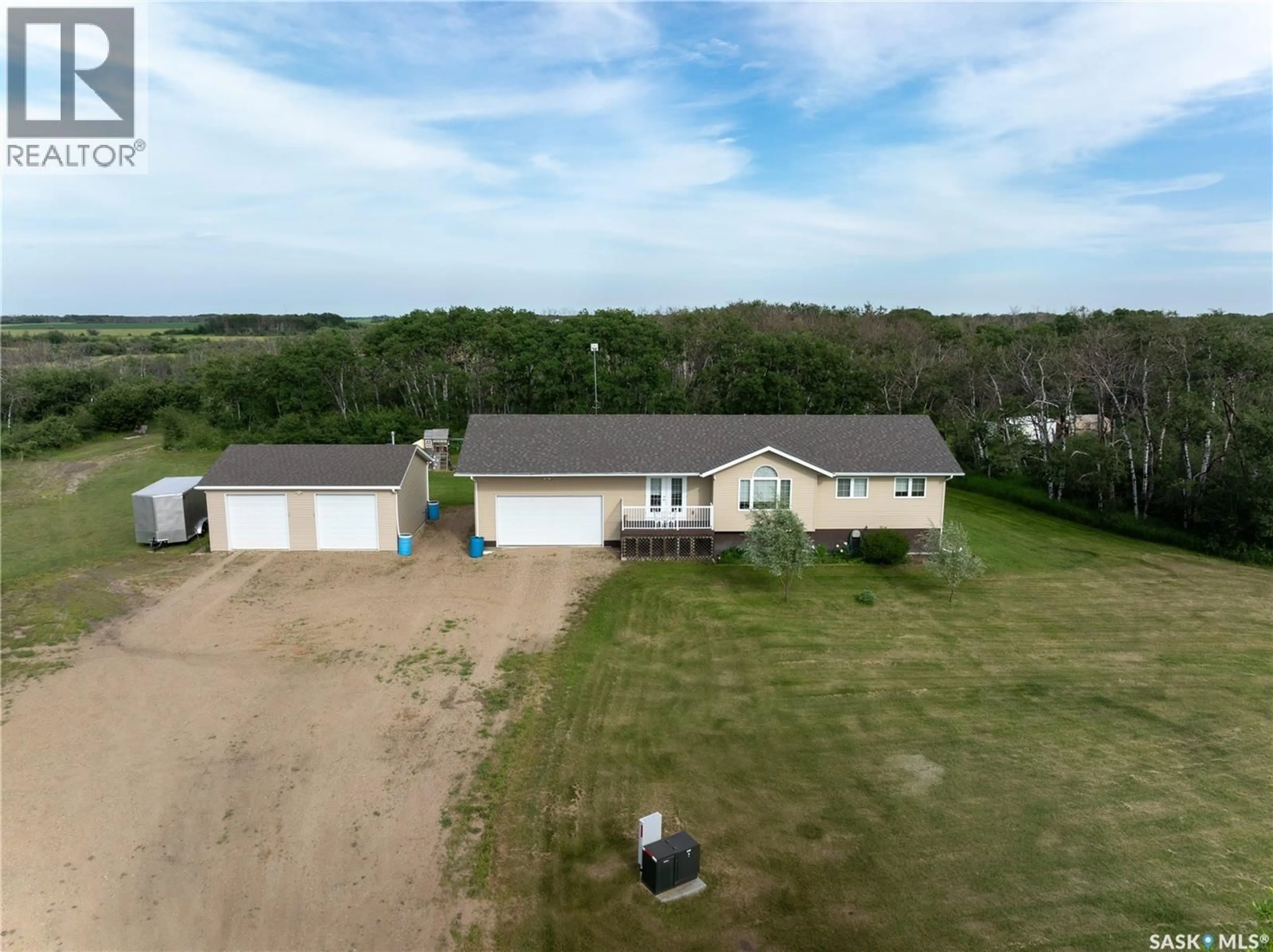 A pic from outside/outdoor area/front of a property/back of a property/a pic from drone, unknown for BASSINGTHWAITE ACREAGE, Asquith Saskatchewan S0K0J0