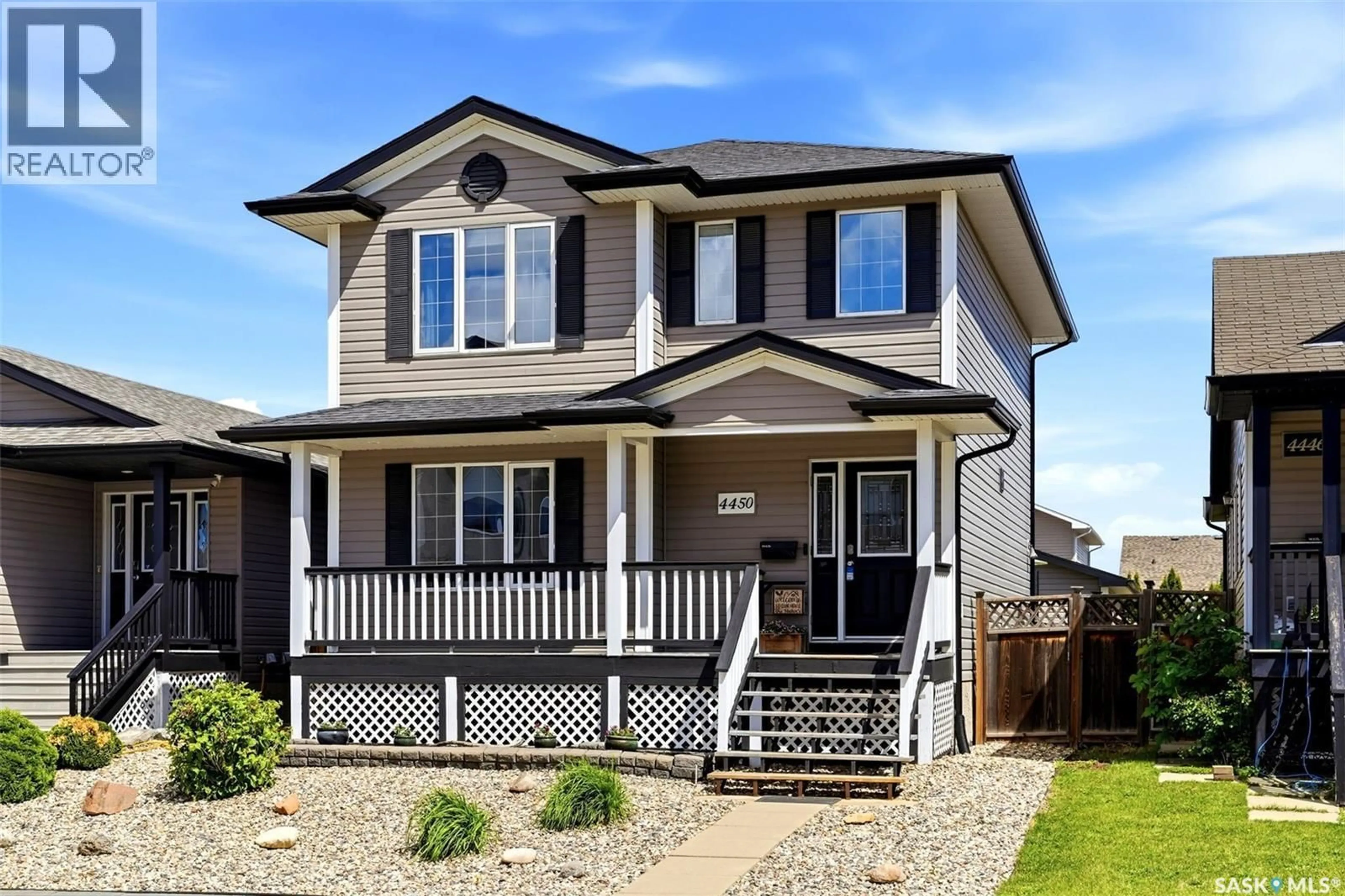Home with vinyl exterior material, street for 4450 NICURITY DRIVE, Regina Saskatchewan S4X0C3