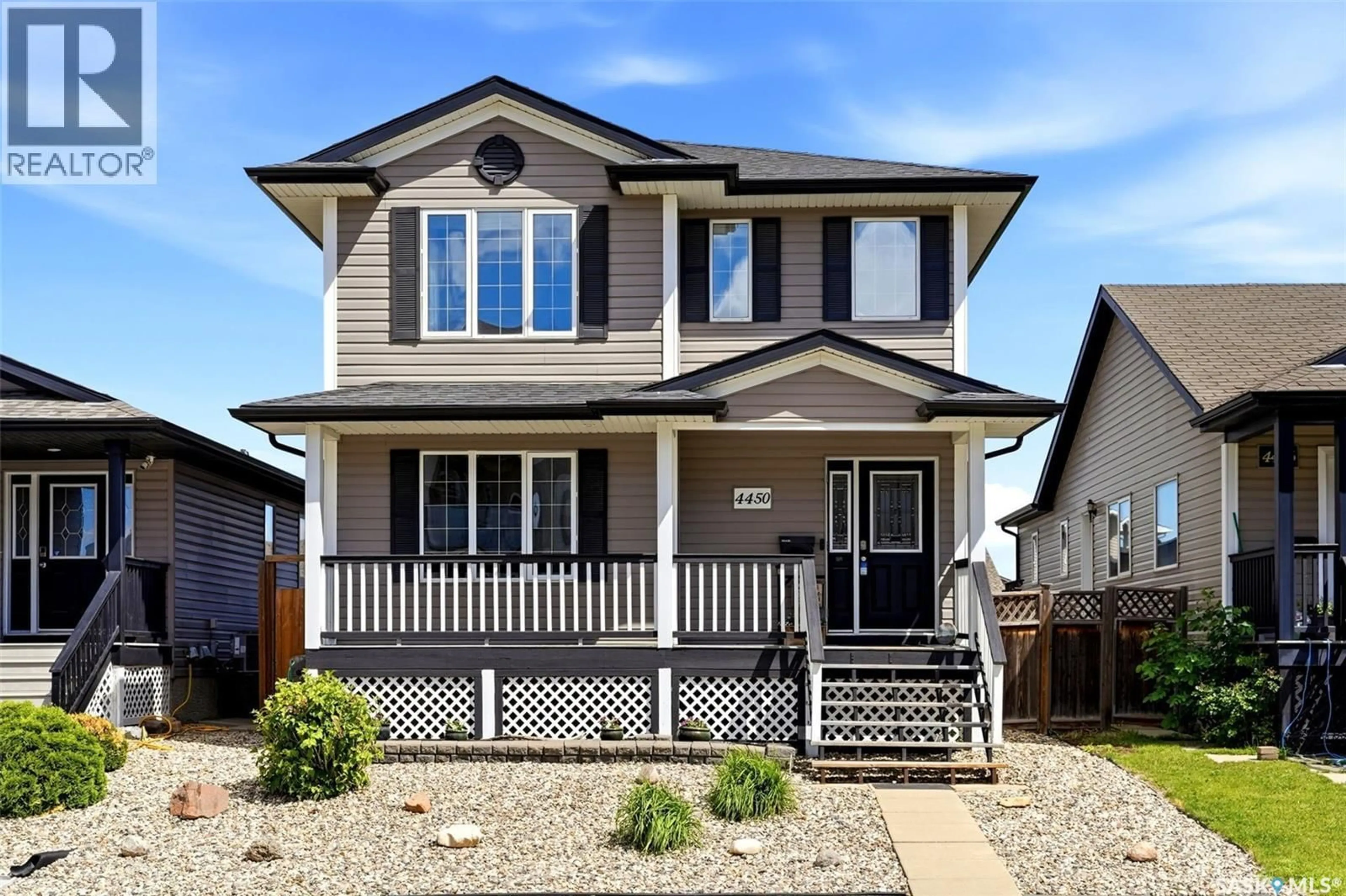 Home with vinyl exterior material, street for 4450 NICURITY DRIVE, Regina Saskatchewan S4X0C3
