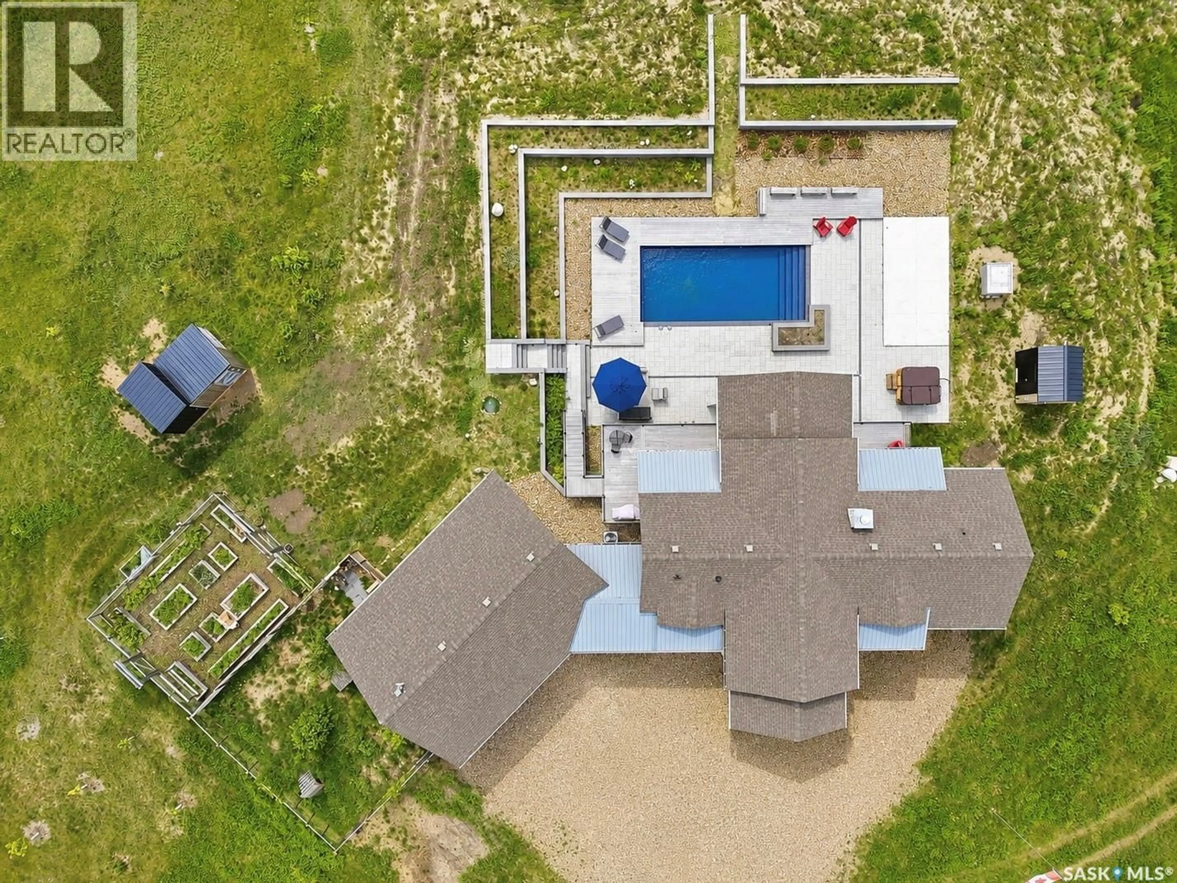 A pic from outside/outdoor area/front of a property/back of a property/a pic from drone, unknown for BRADSHAW ACREAGE, Blucher Rm No. 343 Saskatchewan S0K0P0