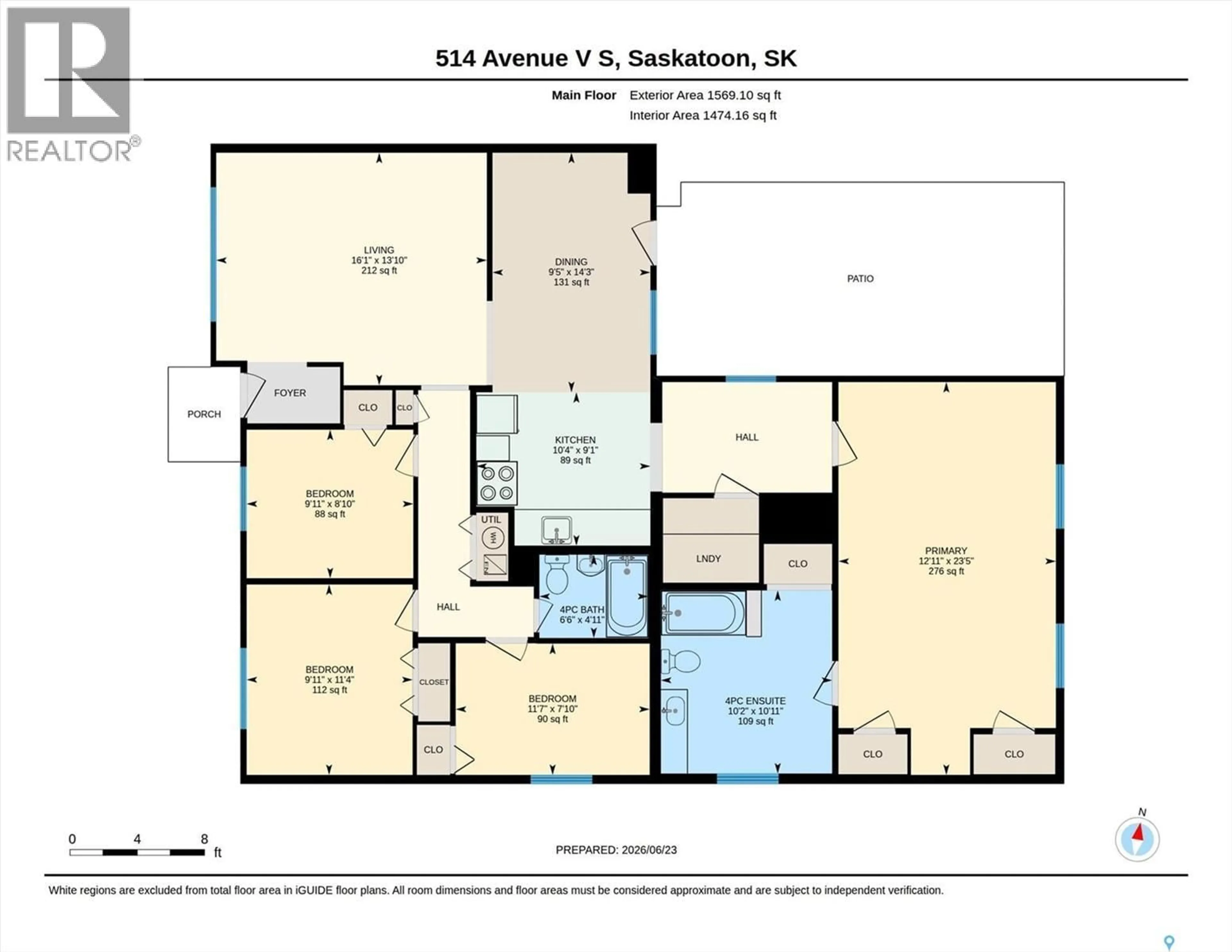 Floor plan for 514 V AVENUE, Saskatoon Saskatchewan S7M3E9