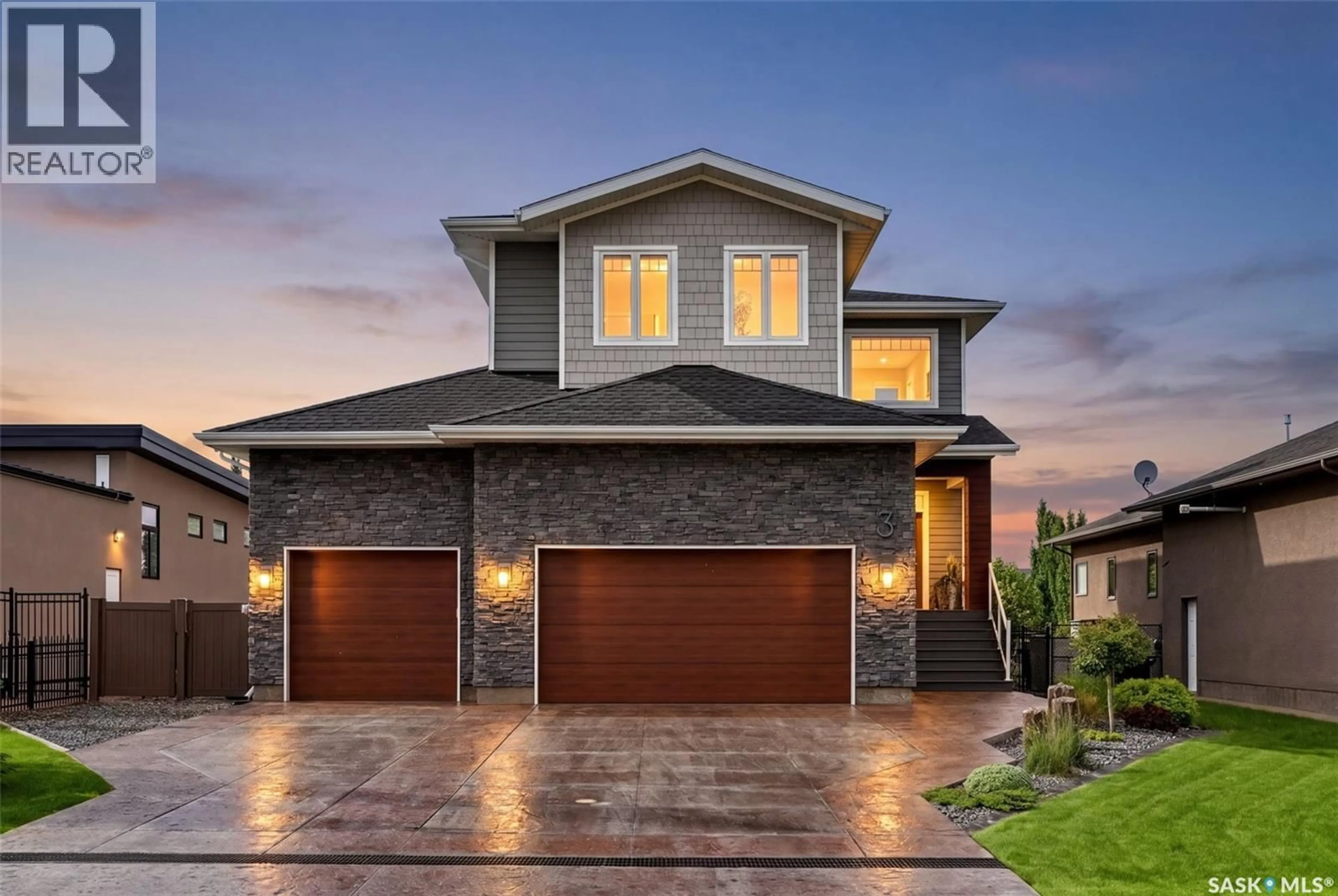 Home with brick exterior material, street for 3 OXFORD BAY, White City Saskatchewan S4L0C6