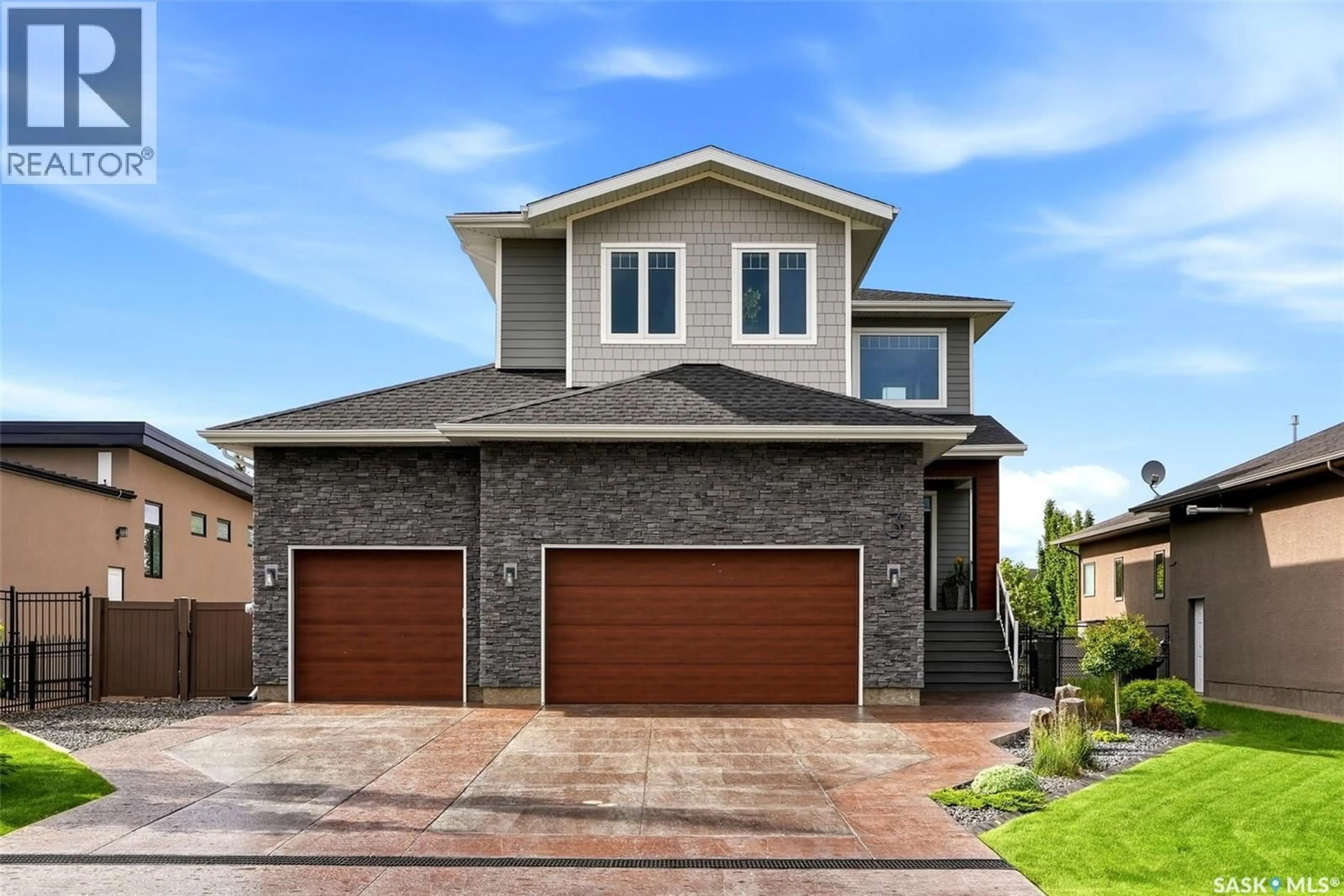 Home with brick exterior material, street for 3 OXFORD BAY, White City Saskatchewan S4L0C6
