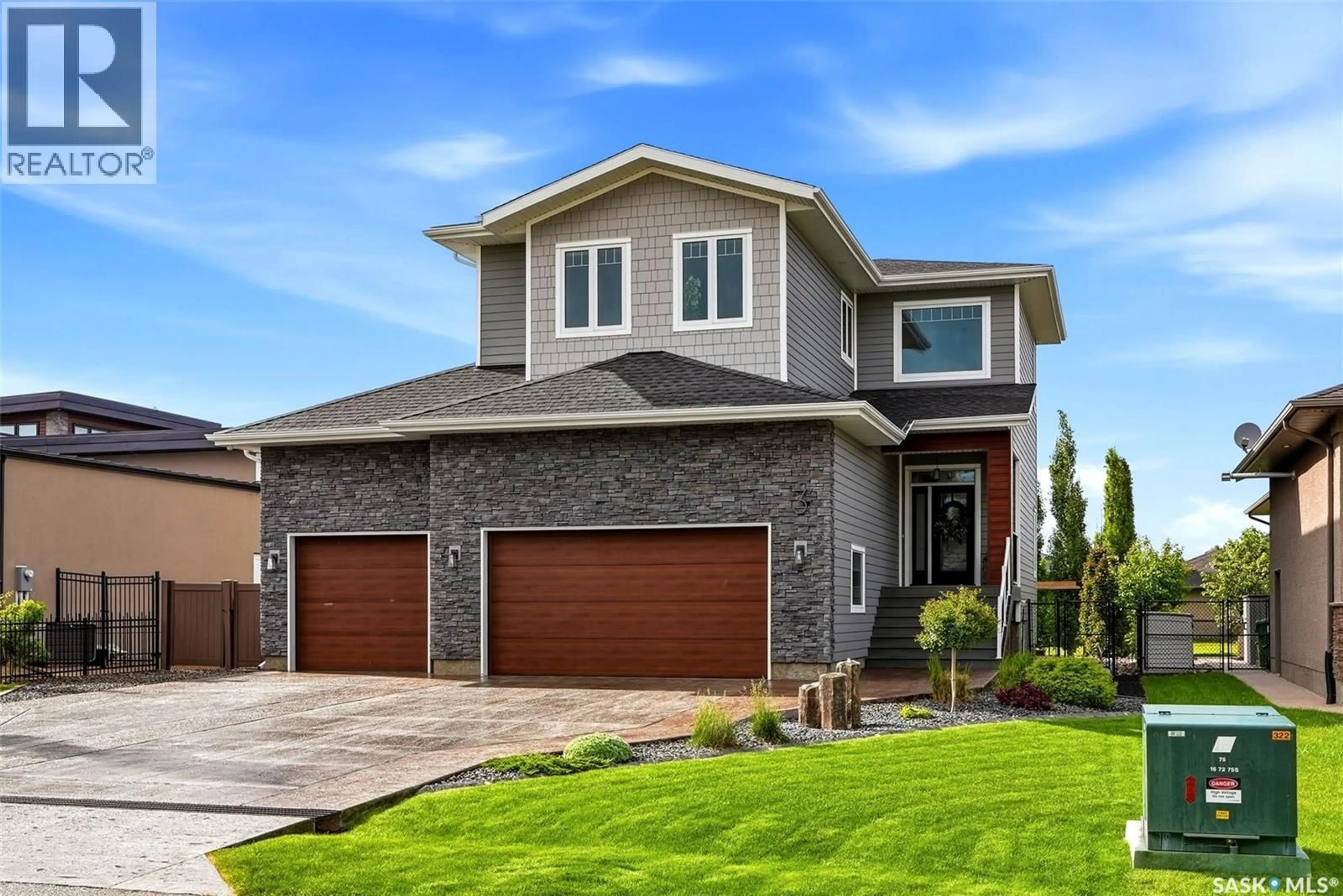 Home with brick exterior material, street for 3 OXFORD BAY, White City Saskatchewan S4L0C6