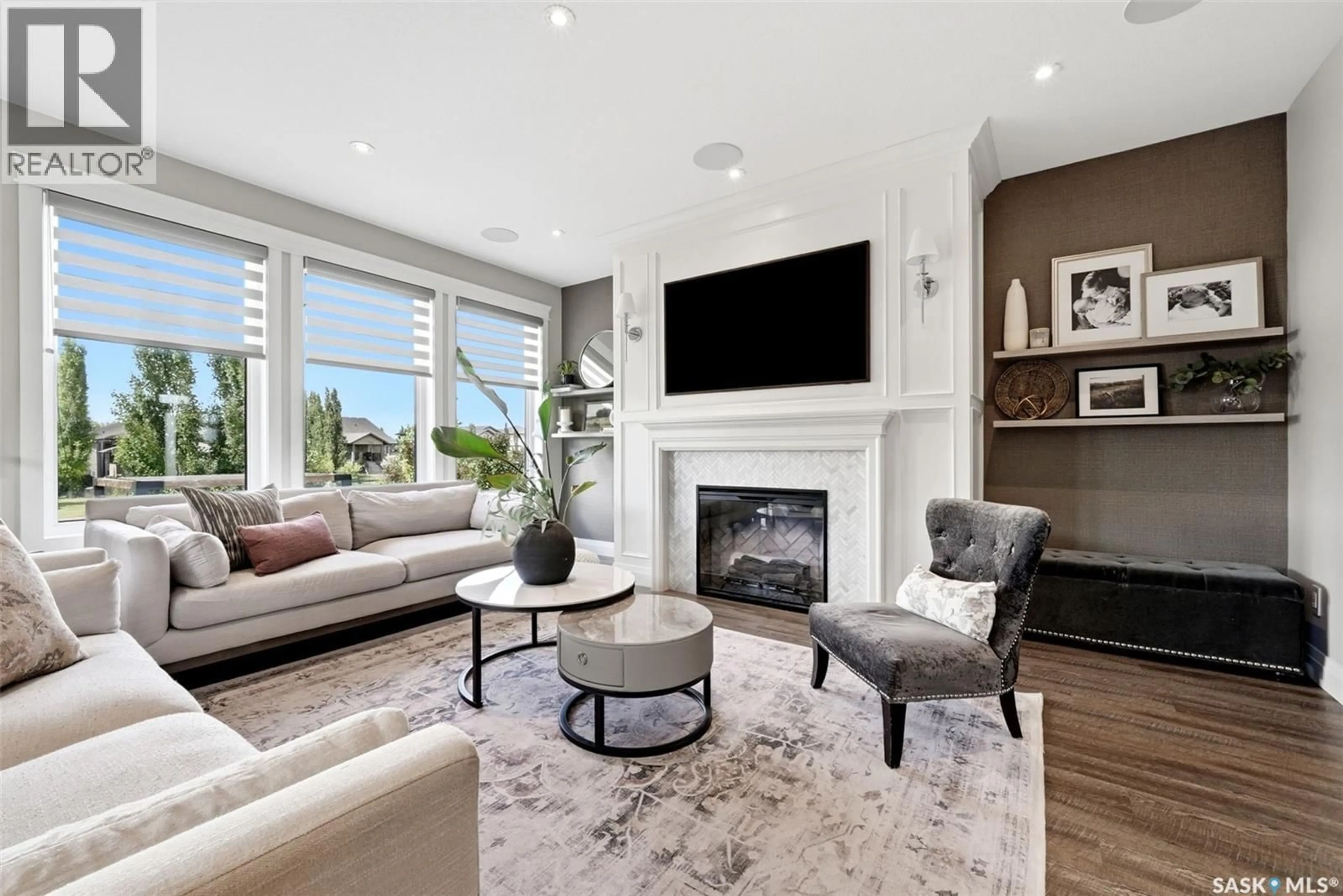 Living room with furniture, unknown for 3 OXFORD BAY, White City Saskatchewan S4L0C6