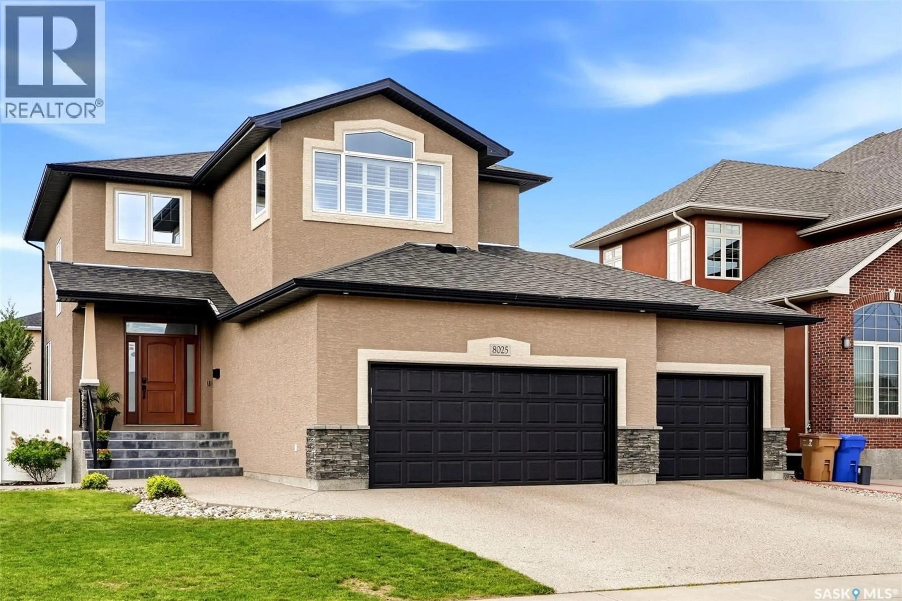 Home with brick exterior material, street for 8025 WASCANA GARDENS CRESCENT, Regina Saskatchewan S4V1G8