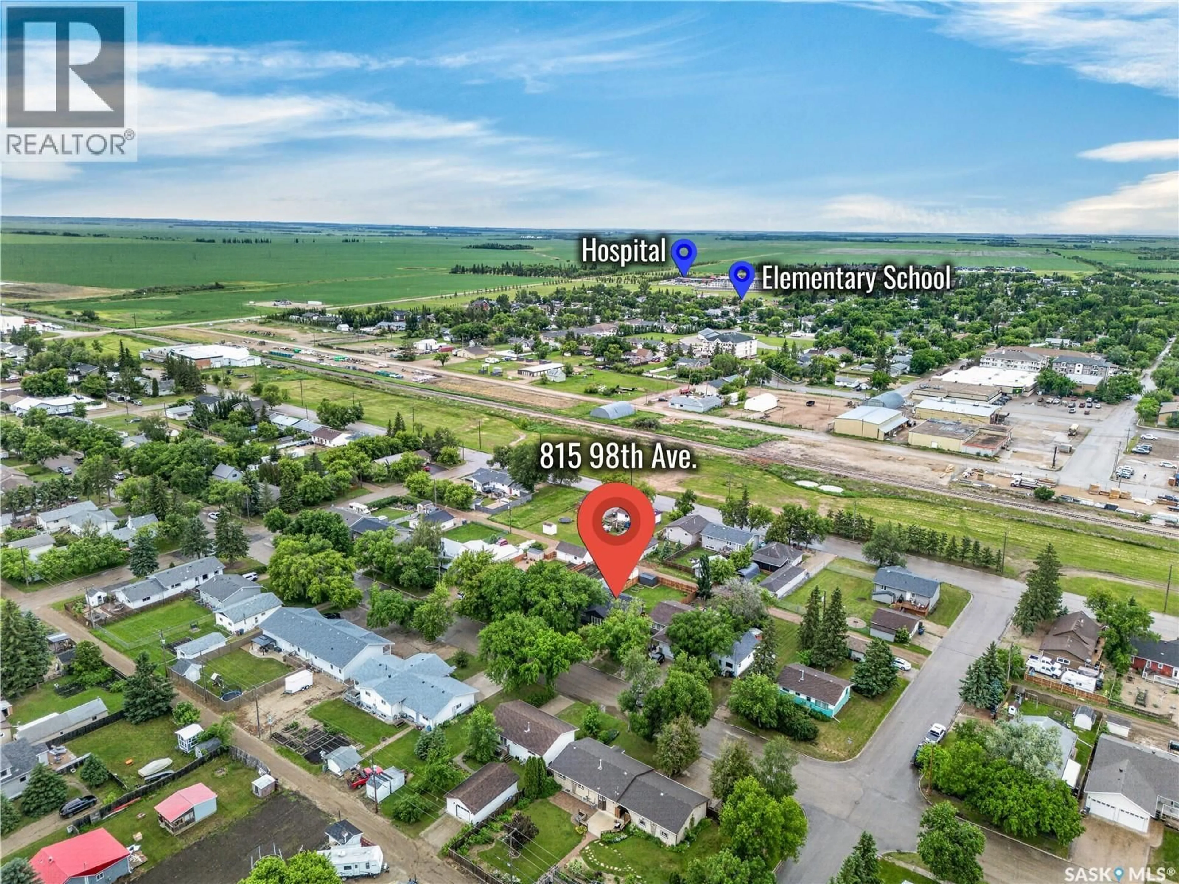 A pic from outside/outdoor area/front of a property/back of a property/a pic from drone, street for 815 98TH AVENUE, Tisdale Saskatchewan S0E1T0