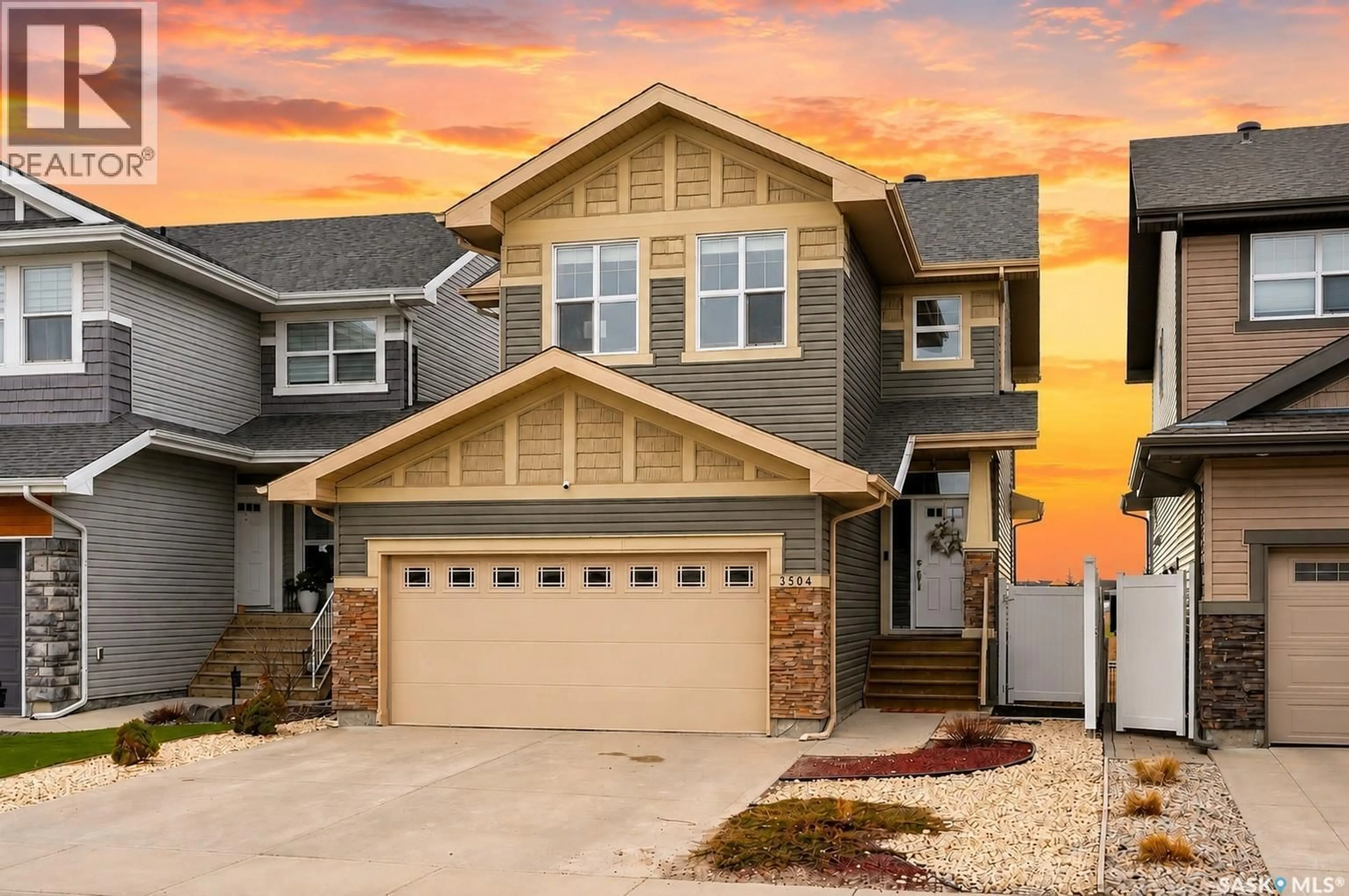 Home with vinyl exterior material, street for 3504 GREEN LILY ROAD, Regina Saskatchewan S4V3M8