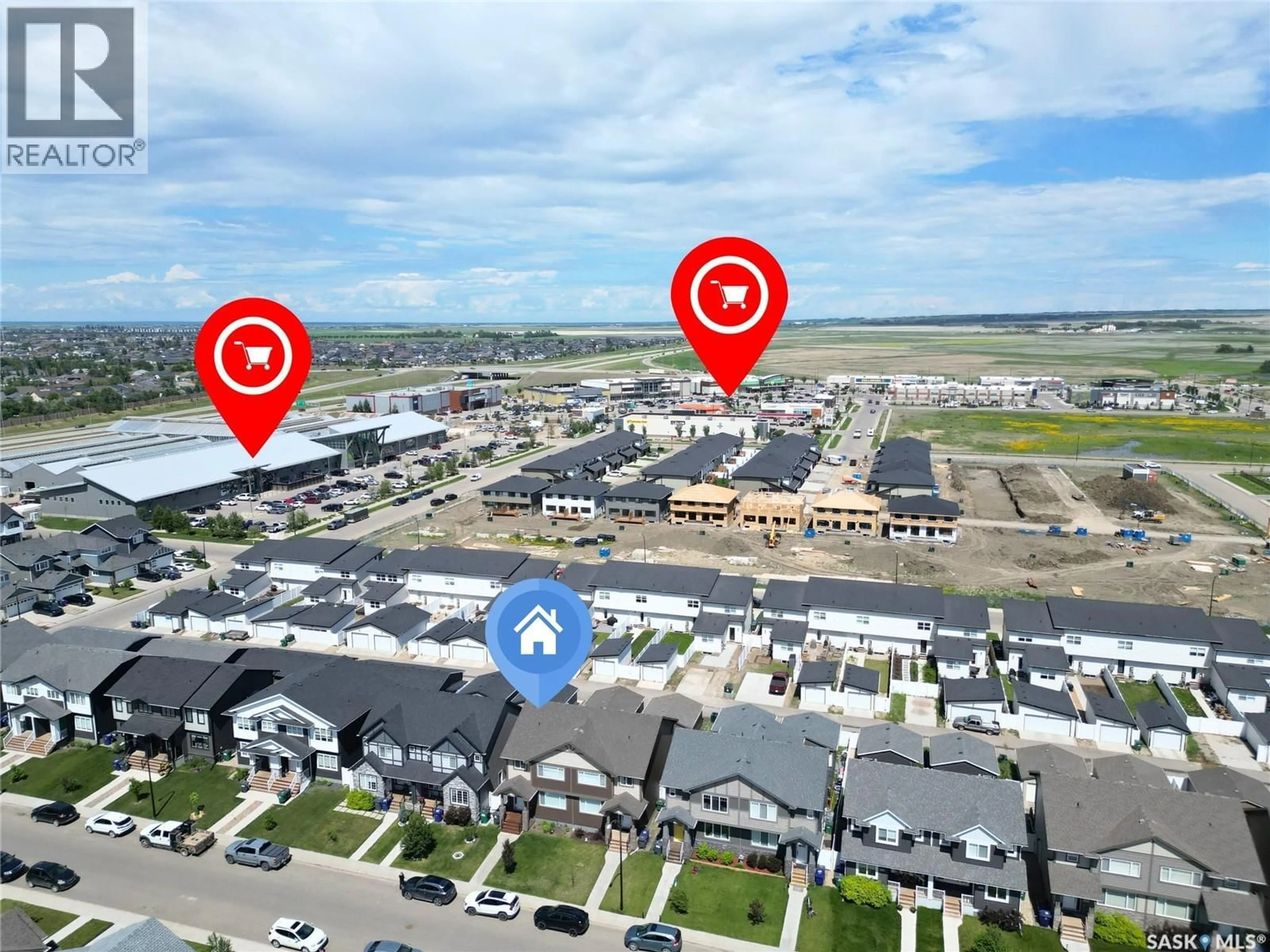 A pic from outside/outdoor area/front of a property/back of a property/a pic from drone, street for 855 MCFAULL RISE, Saskatoon Saskatchewan S7V0S5