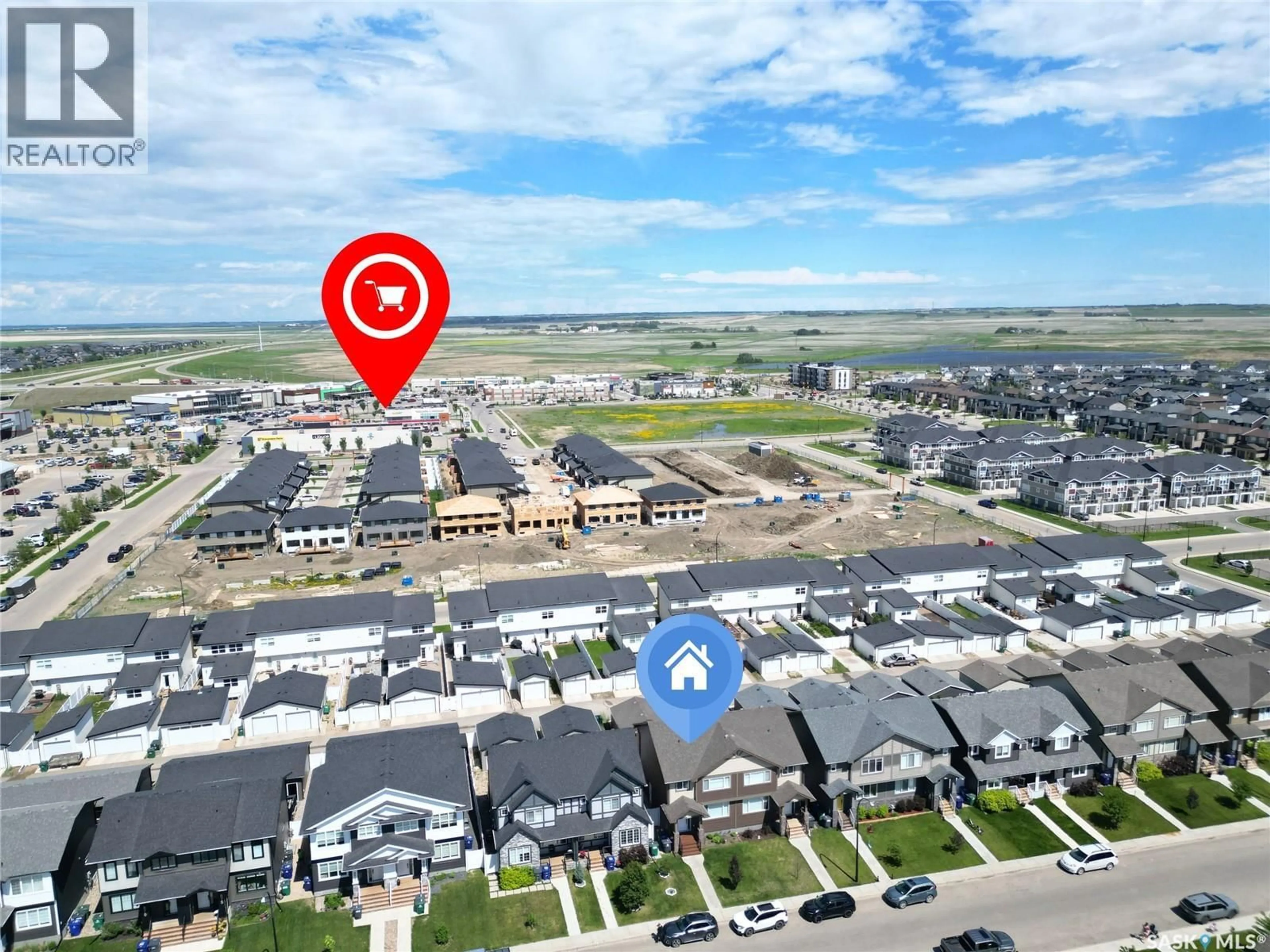 A pic from outside/outdoor area/front of a property/back of a property/a pic from drone, street for 855 MCFAULL RISE, Saskatoon Saskatchewan S7V0S5