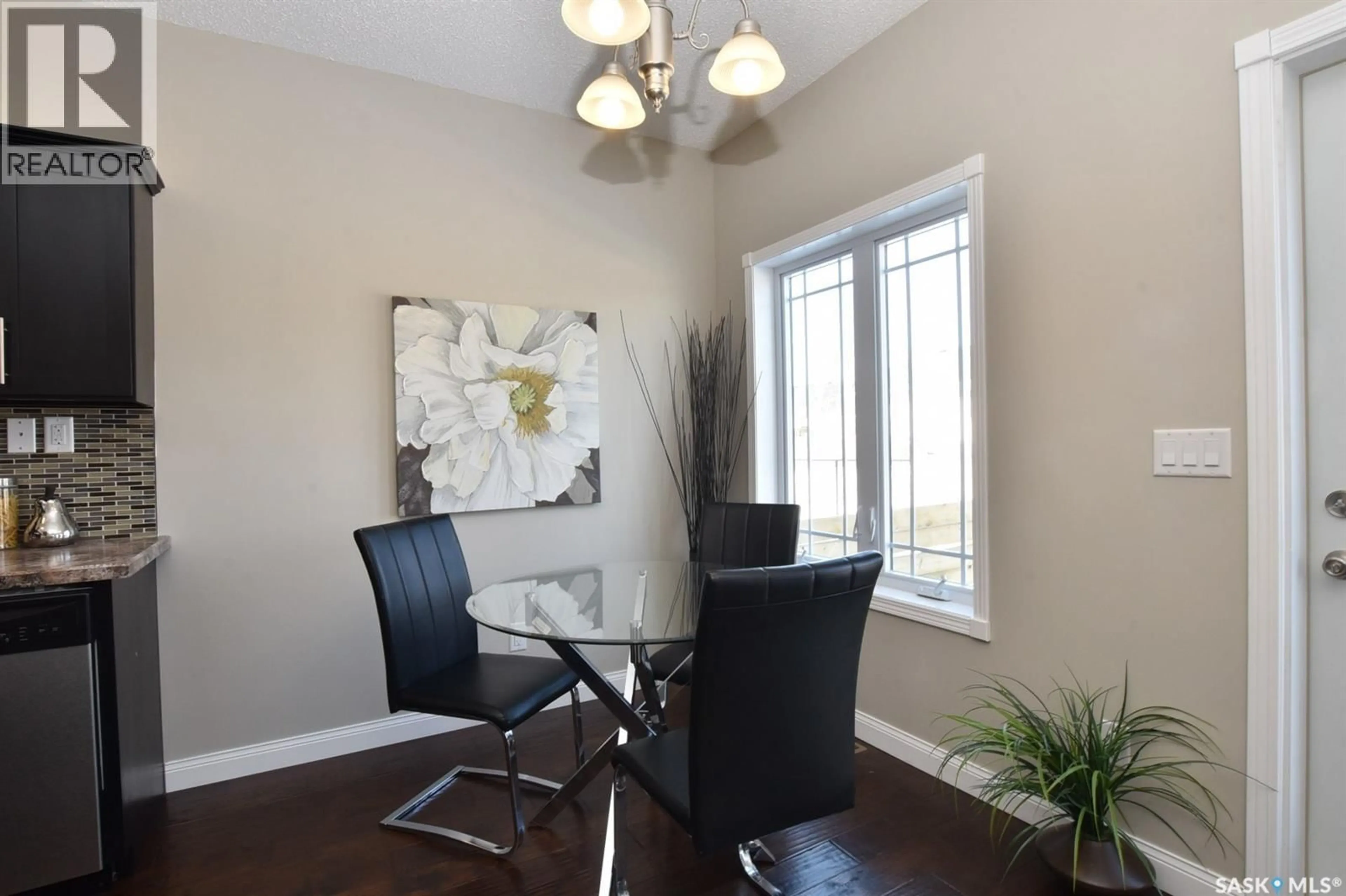 Dining room, wood/laminate floor for 14 MCKENZIE LANE, White City Saskatchewan S4L0B2