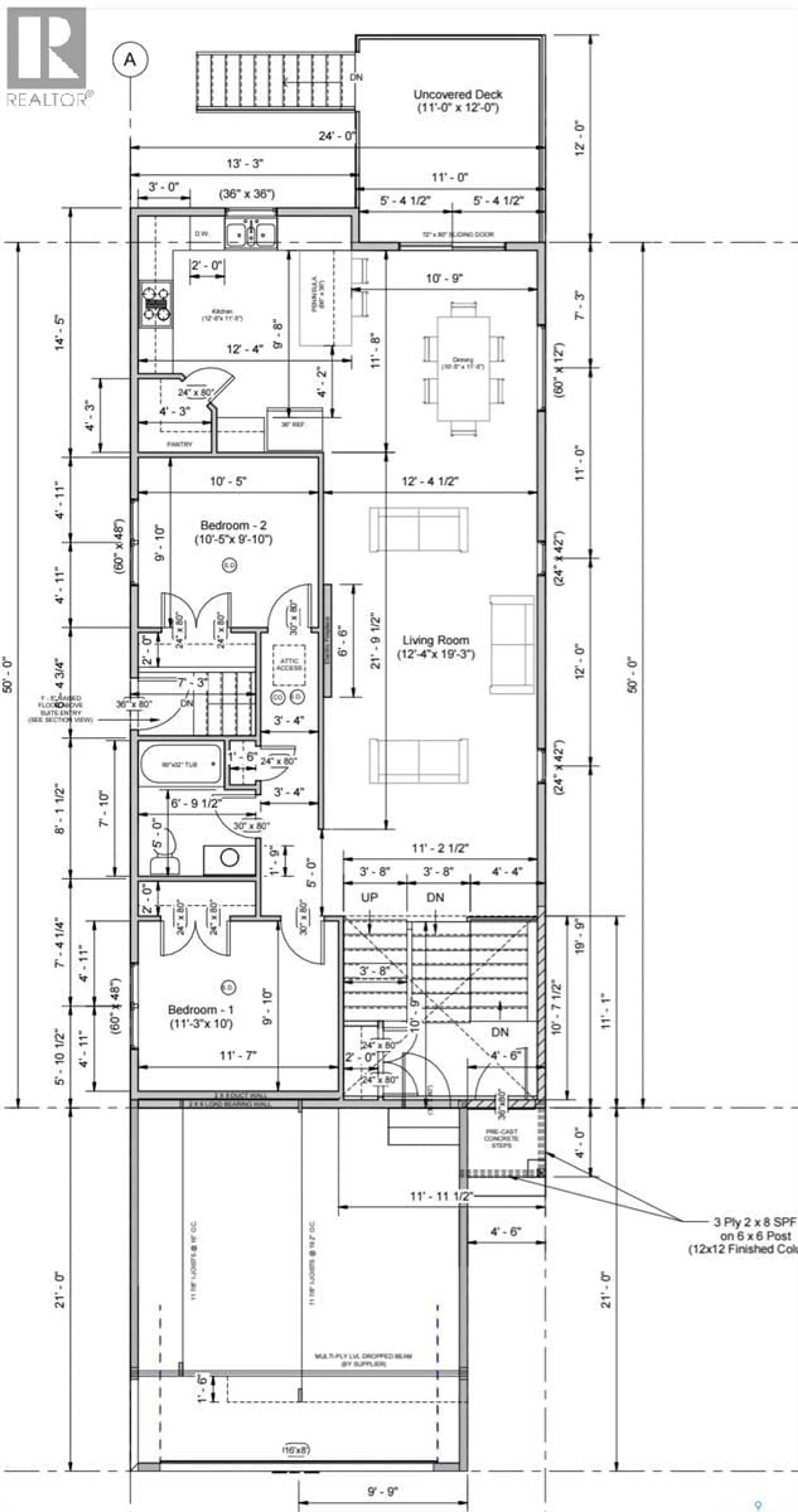 Floor plan for 518 YUEL CRESCENT, Saskatoon Saskatchewan S7W1N7