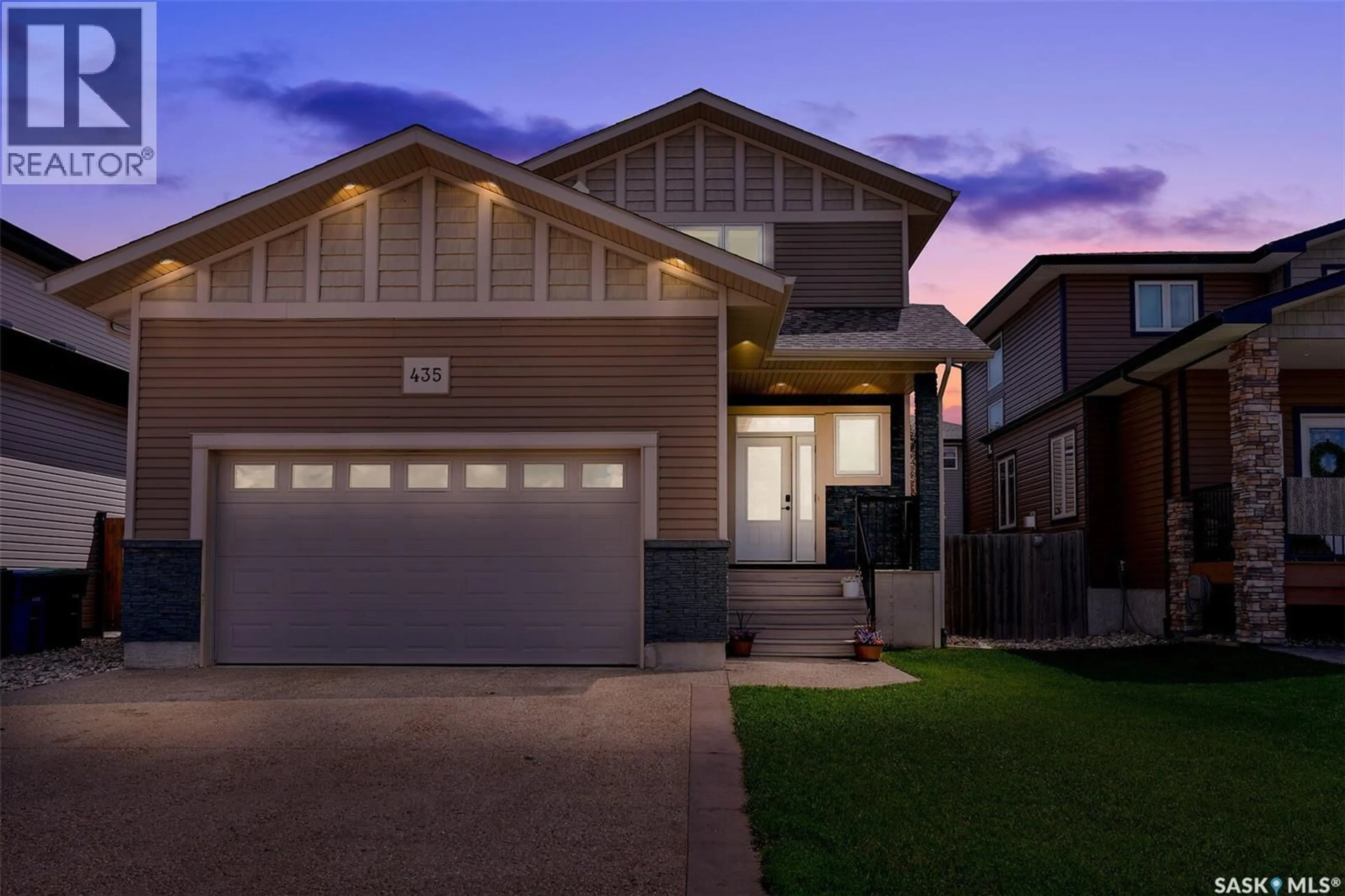 Home with vinyl exterior material, street for 435 TERRA NOVA DRIVE, Balgonie Saskatchewan S0G0E0