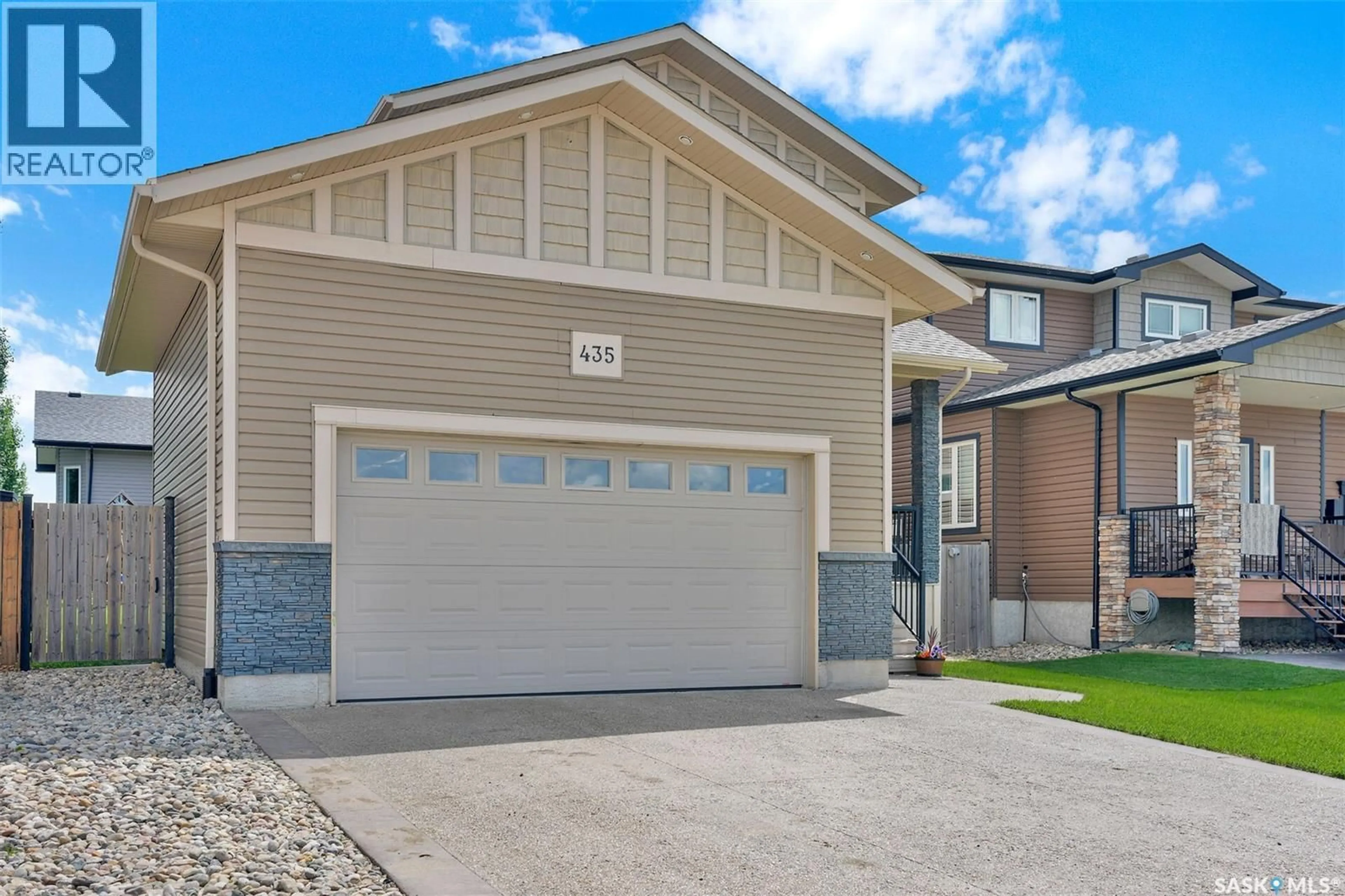 Home with vinyl exterior material, street for 435 TERRA NOVA DRIVE, Balgonie Saskatchewan S0G0E0