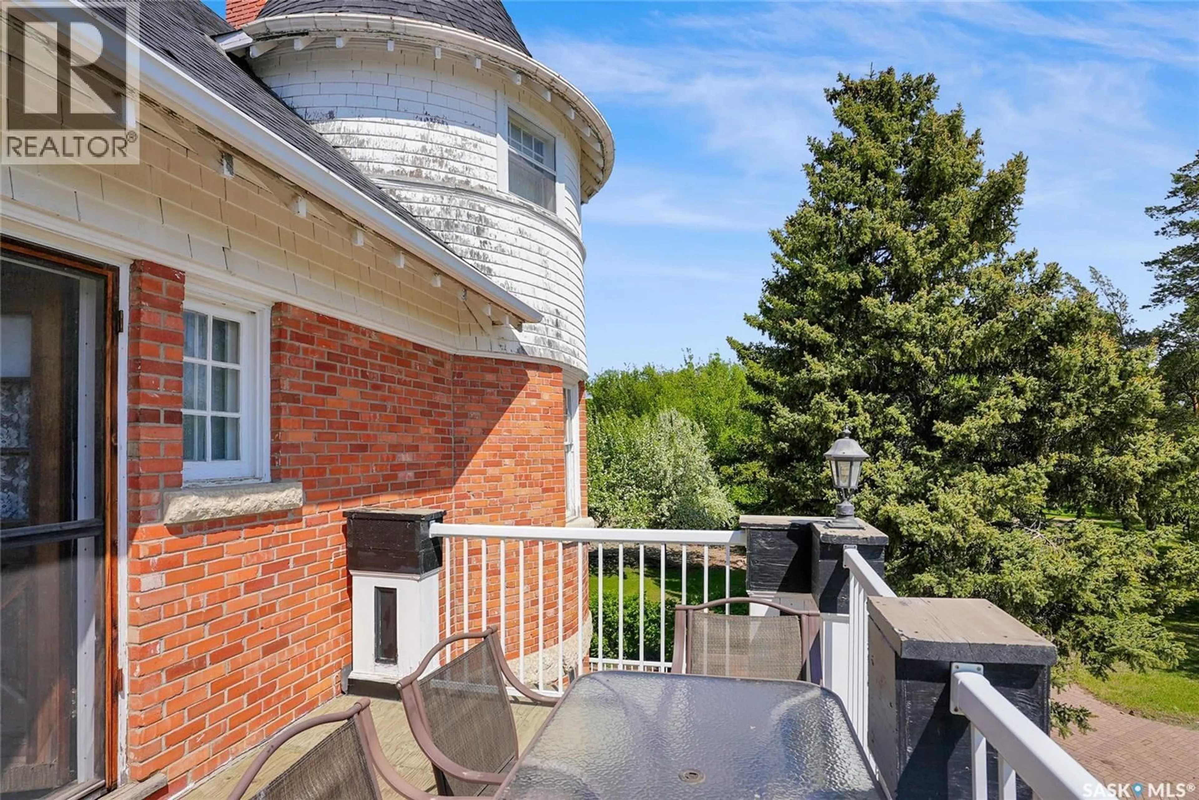 Patio, city buildings view from balcony for 106 FRONT STREET, Wolseley Saskatchewan S0G5H0