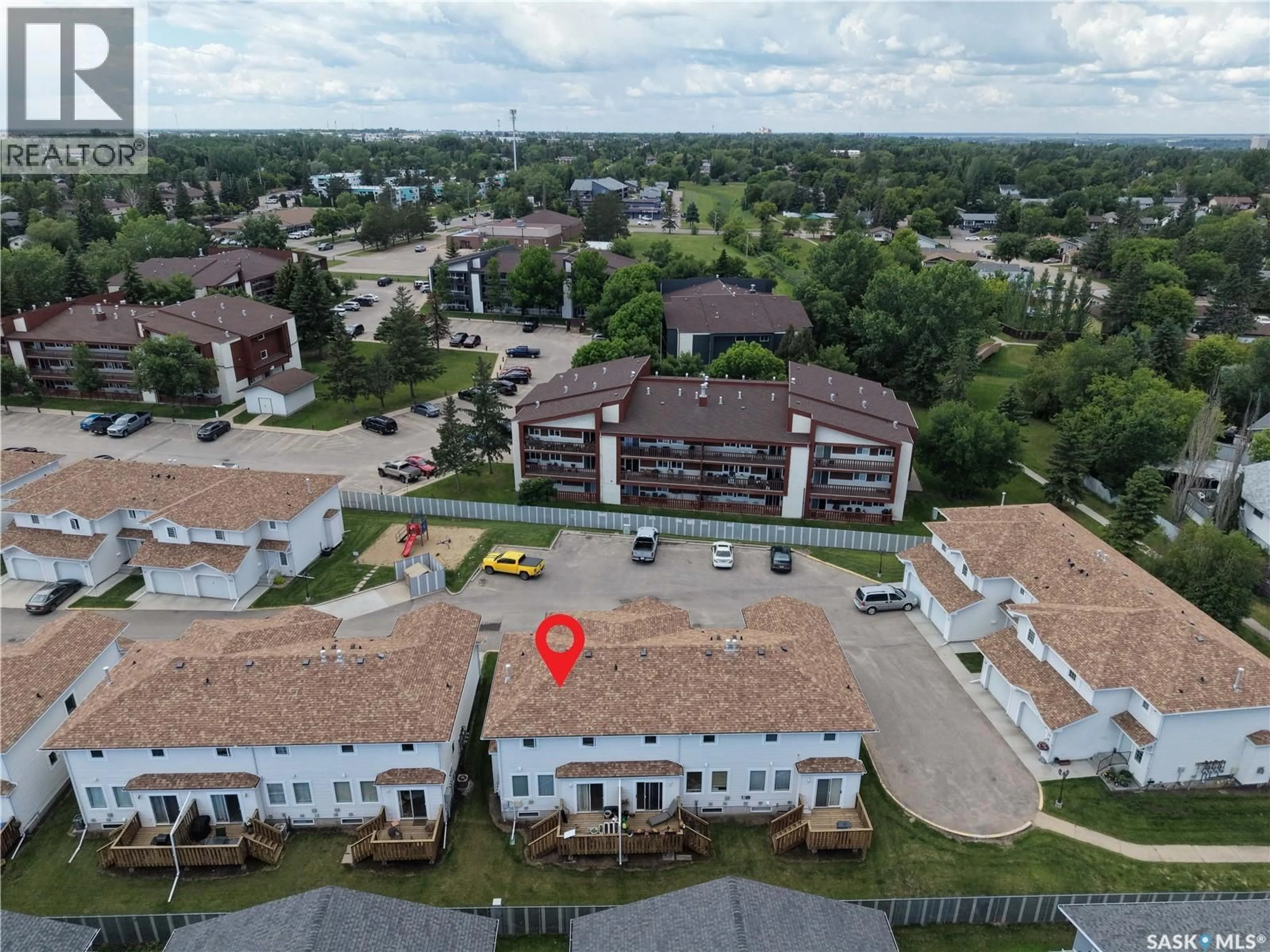 A pic from outside/outdoor area/front of a property/back of a property/a pic from drone, city buildings view from balcony for 1620 - 26 OLIVE DIEFENBAKER DRIVE, Prince Albert Saskatchewan S6X1C5