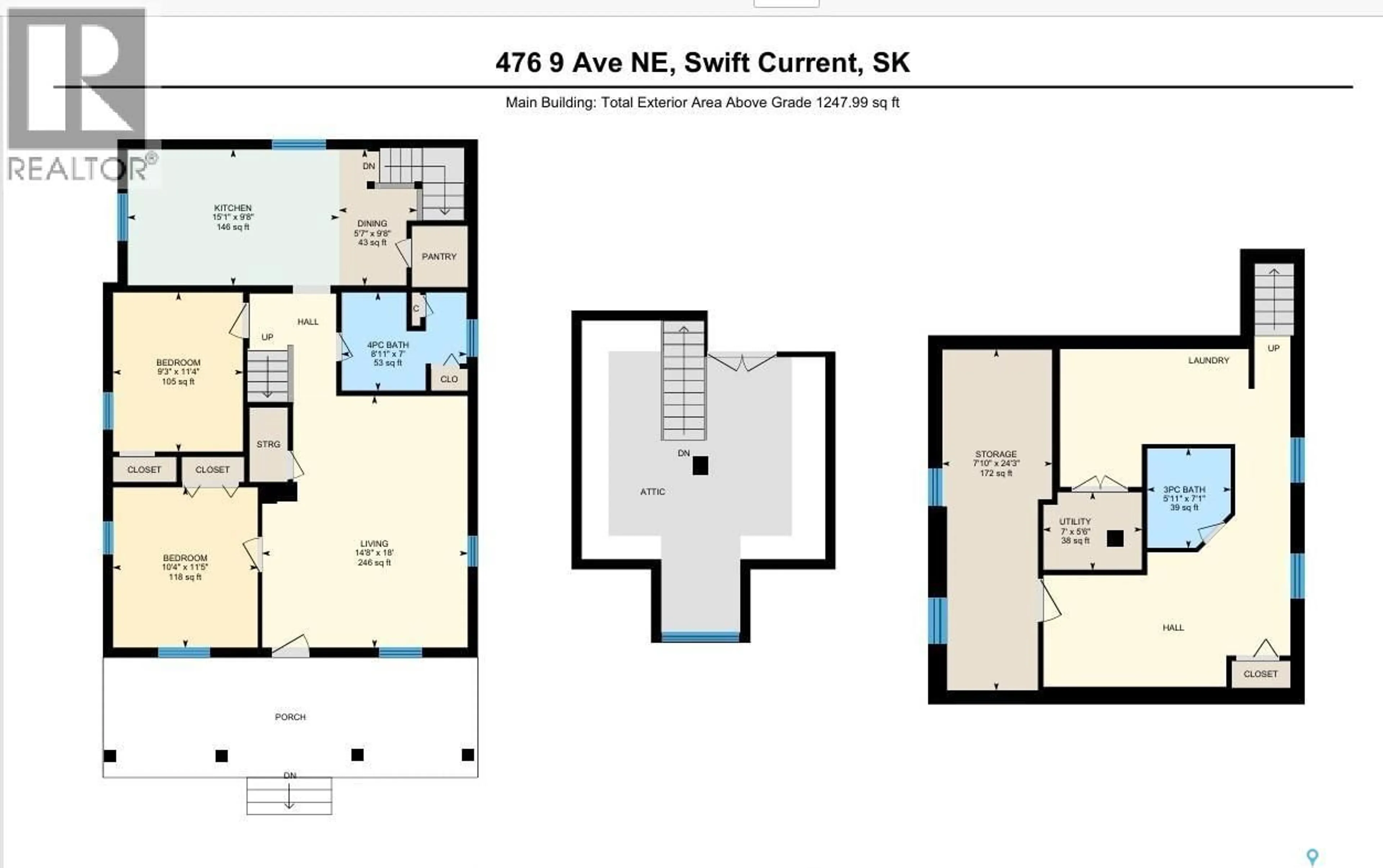 Floor plan for 476 9TH AVENUE, Swift Current Saskatchewan S9H2R4