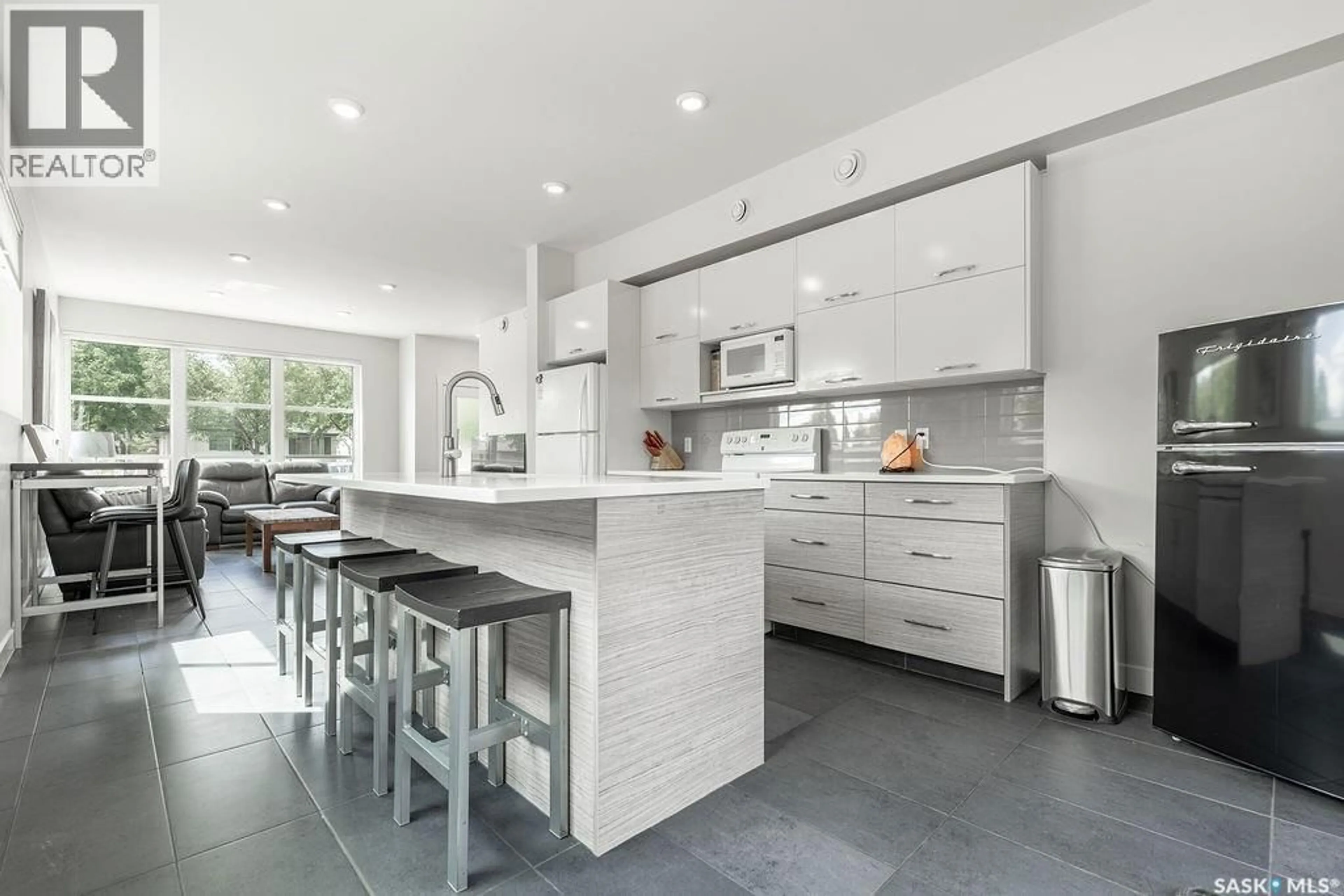 Contemporary kitchen, ceramic/tile floor for 1302 EDWARD AVENUE, Saskatoon Saskatchewan S7K3B1