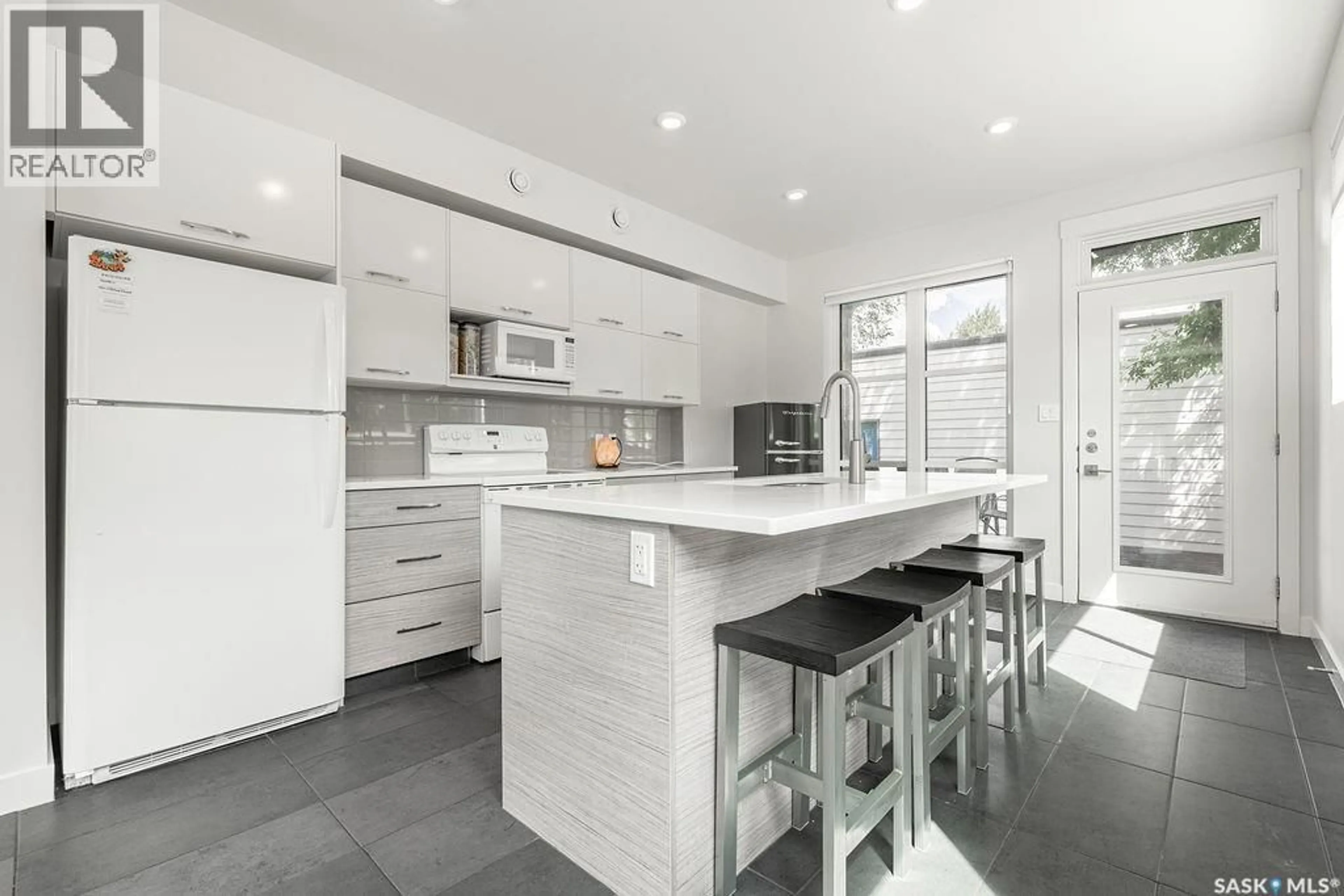 Contemporary kitchen, ceramic/tile floor for 1302 EDWARD AVENUE, Saskatoon Saskatchewan S7K3B1