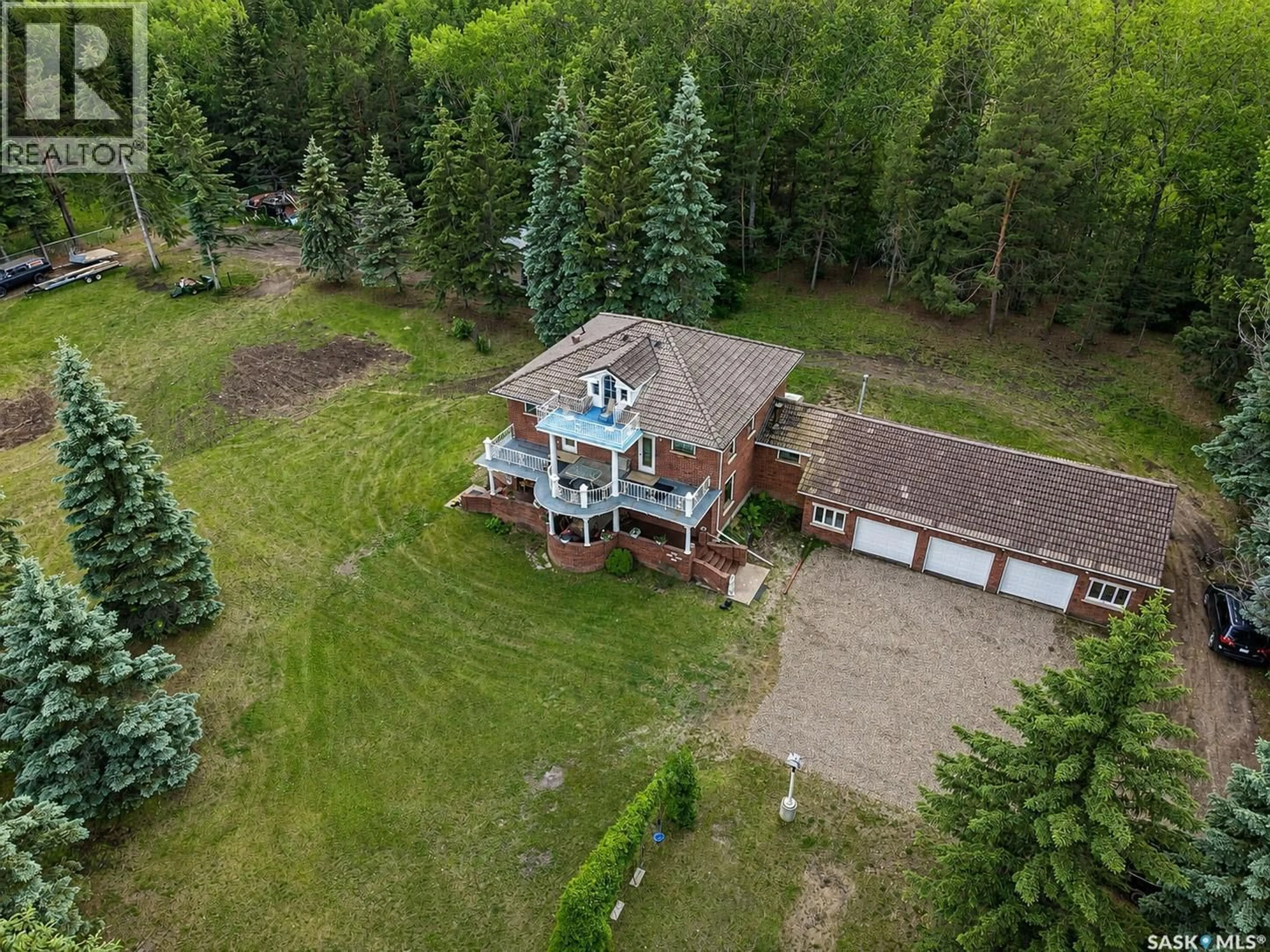 A pic from outside/outdoor area/front of a property/back of a property/a pic from drone, forest/trees view for Old Shellbrook HWY ACREAGE, Buckland Rm No. 491 Saskatchewan S6V5R3