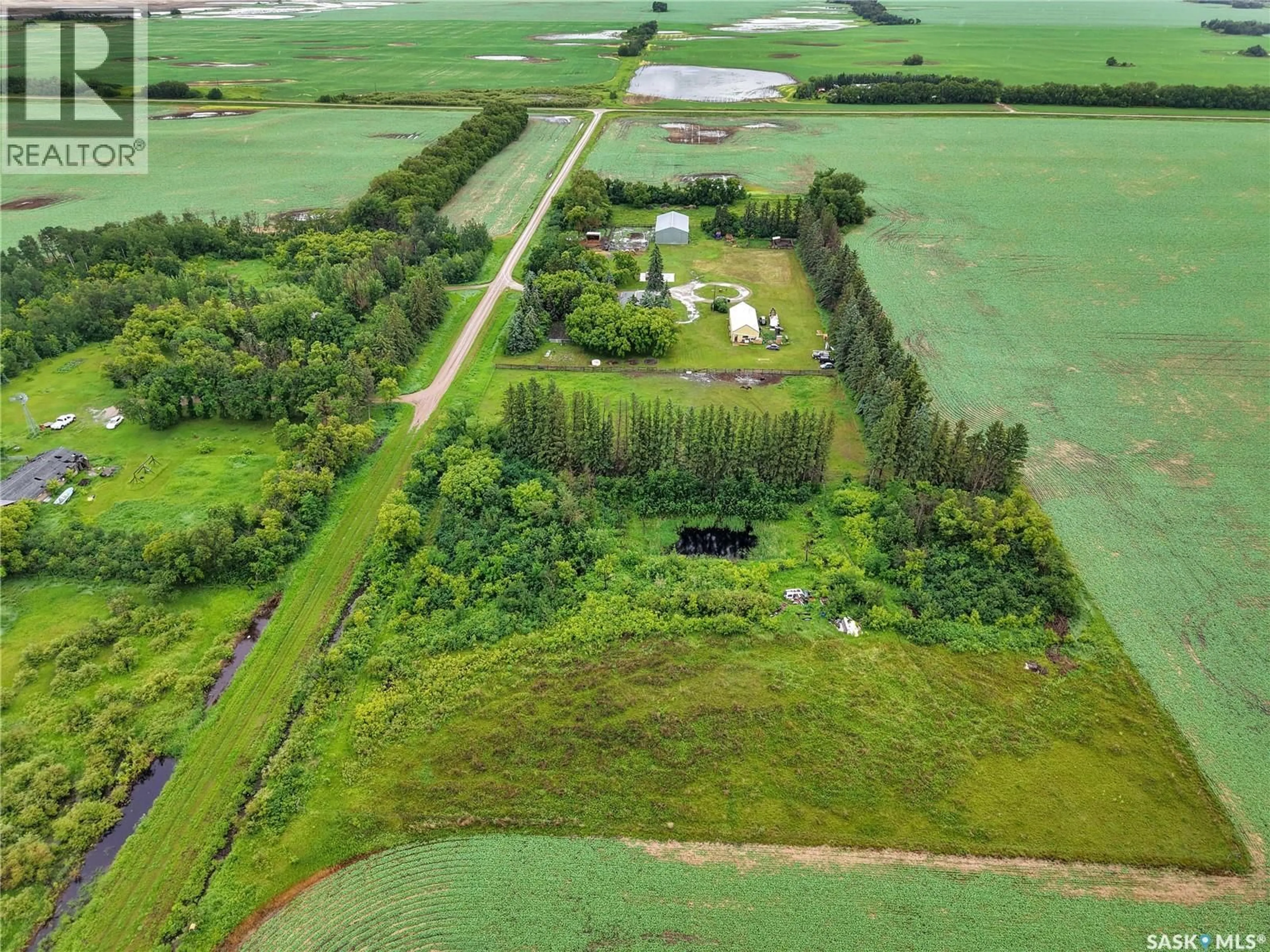 A pic from outside/outdoor area/front of a property/back of a property/a pic from drone, unknown for BUECKERT ACREAGE, Rosthern Rm No. 403 Saskatchewan S0K4R0