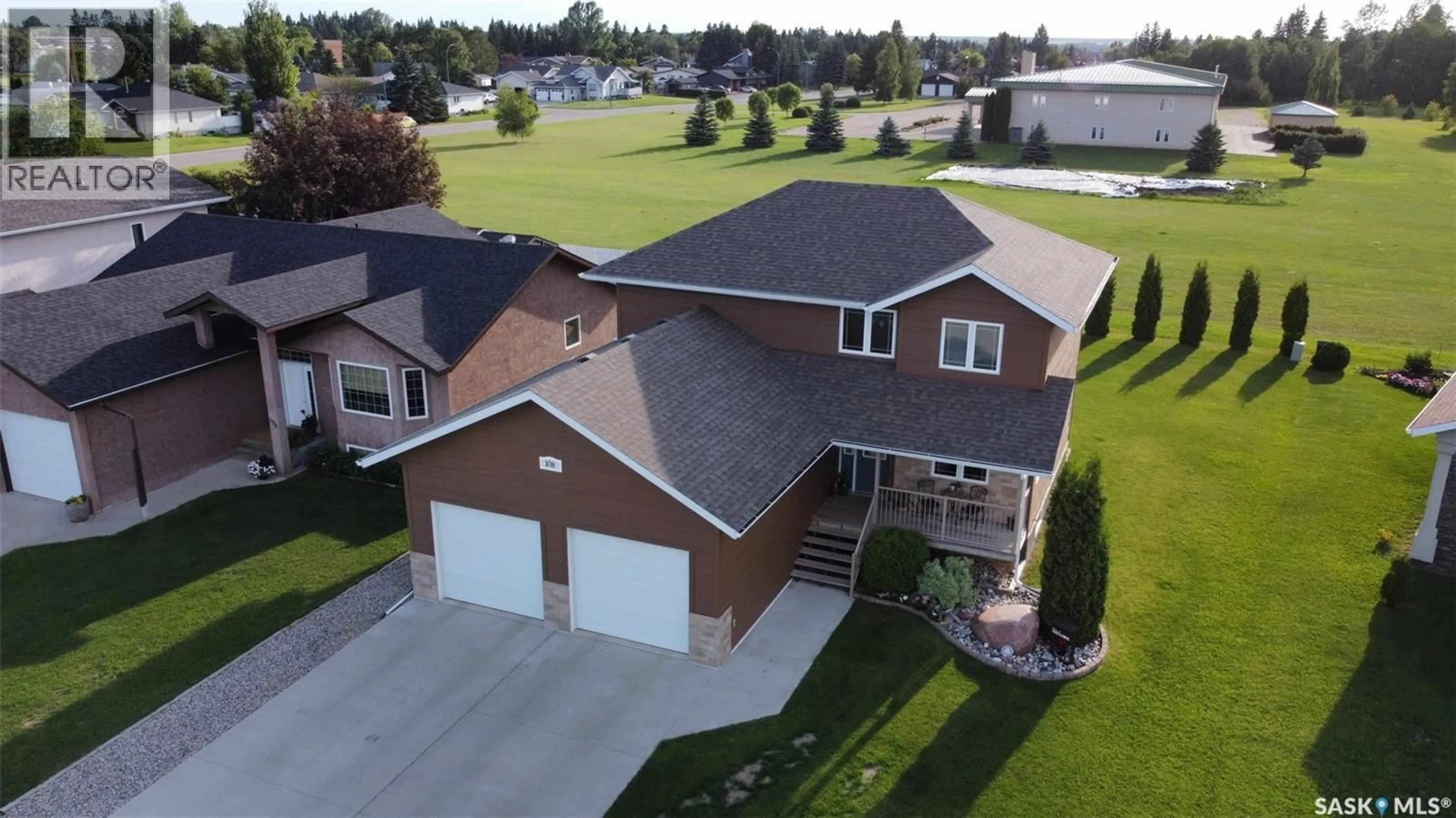 A pic from outside/outdoor area/front of a property/back of a property/a pic from drone, water/lake/river/ocean view for 108 COVENTRY CRESCENT, Nipawin Saskatchewan S0E1E0