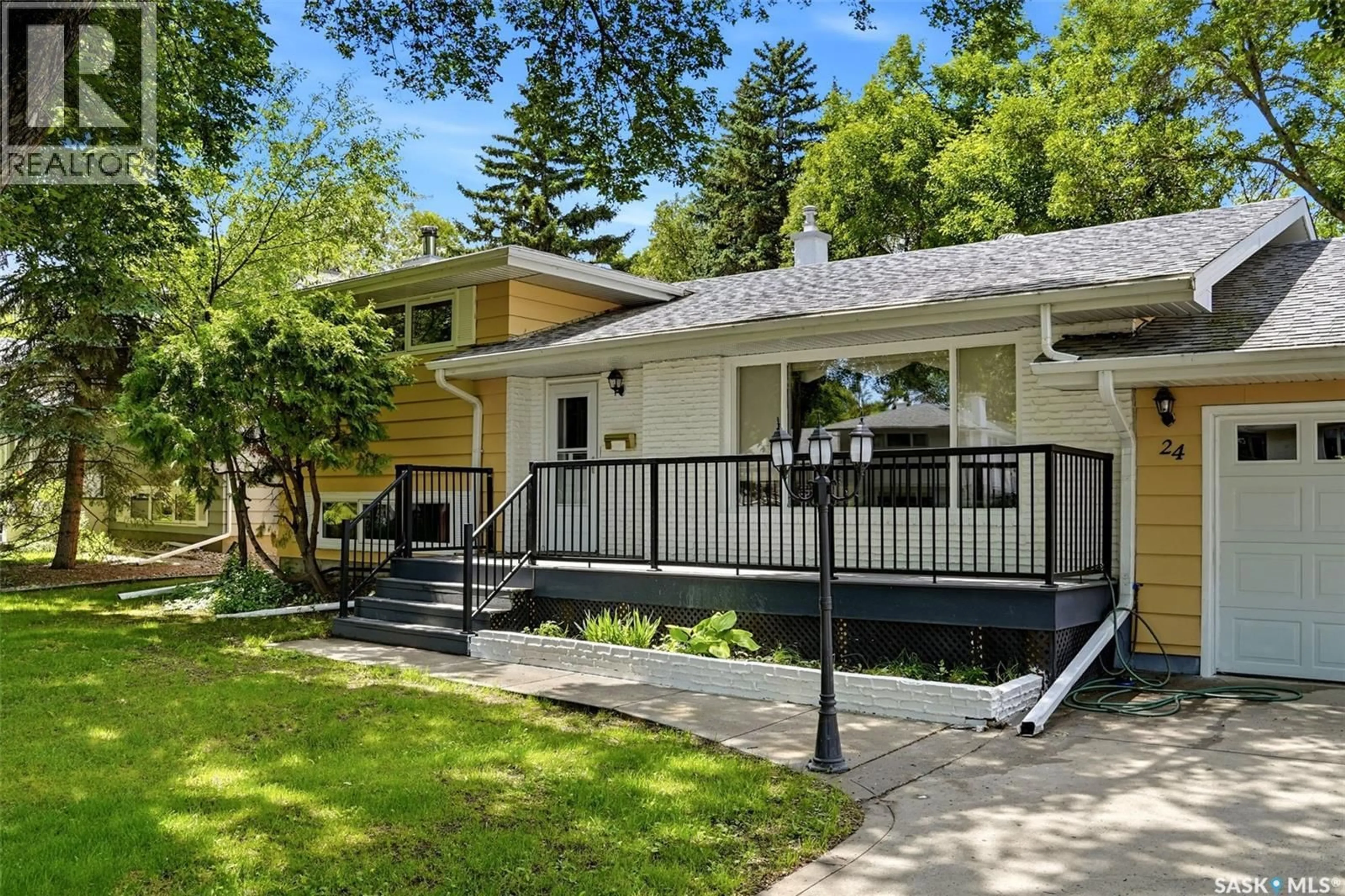 Home with vinyl exterior material, street for 24 DAVIDSON CRESCENT, Regina Saskatchewan S4S4S9