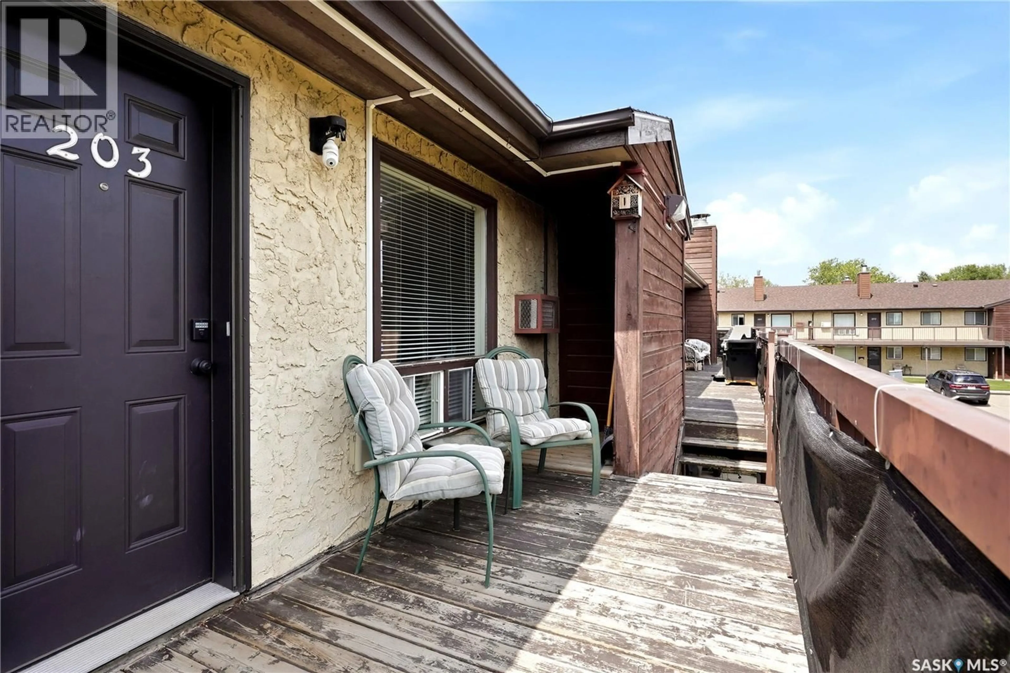 Patio, street for 15 - 203 ALPORT CRESCENT, Regina Saskatchewan S4R8C6