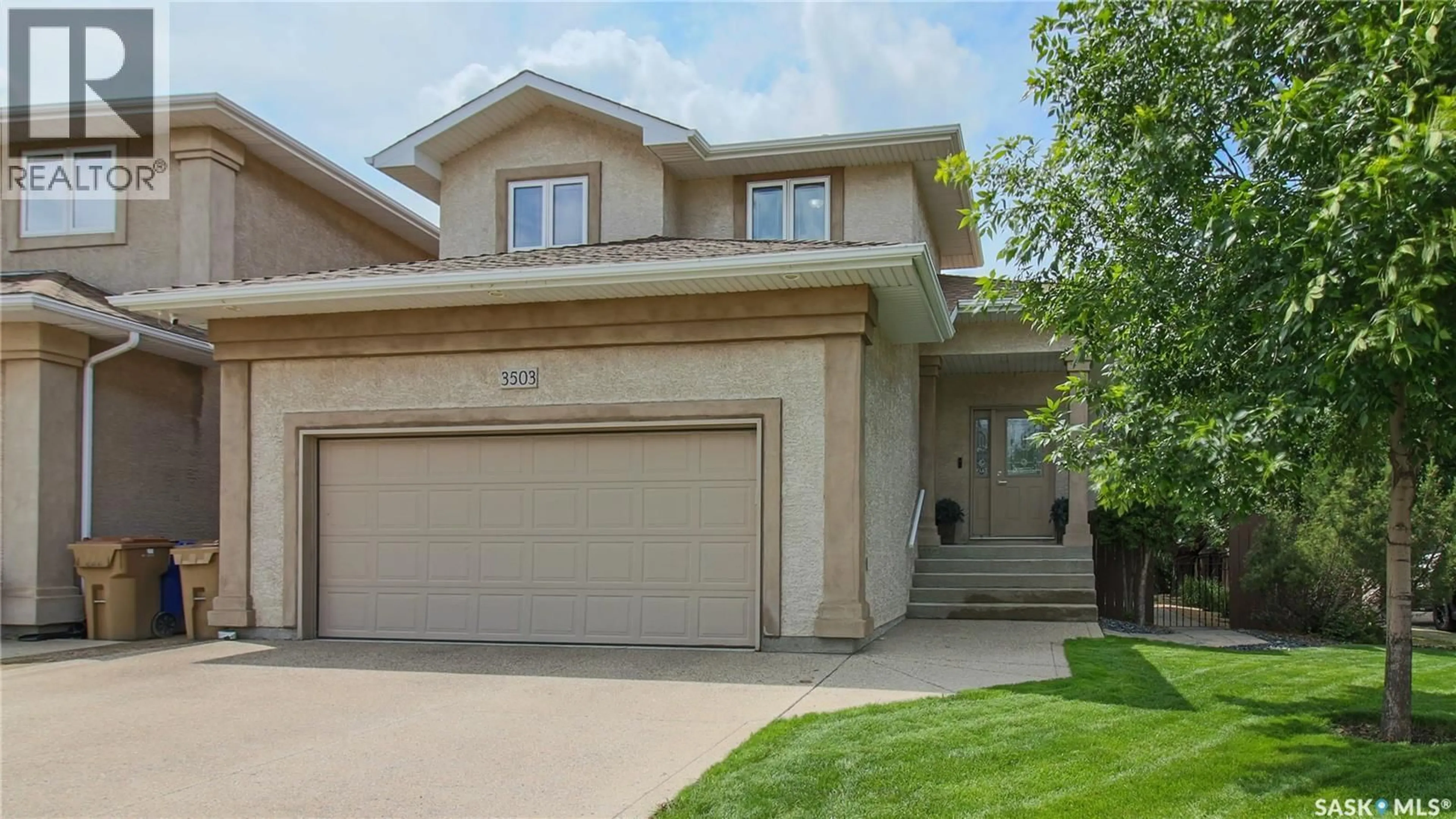Home with vinyl exterior material, street for 3503 SANDRINGHAM ROAD, Regina Saskatchewan S4V3C8