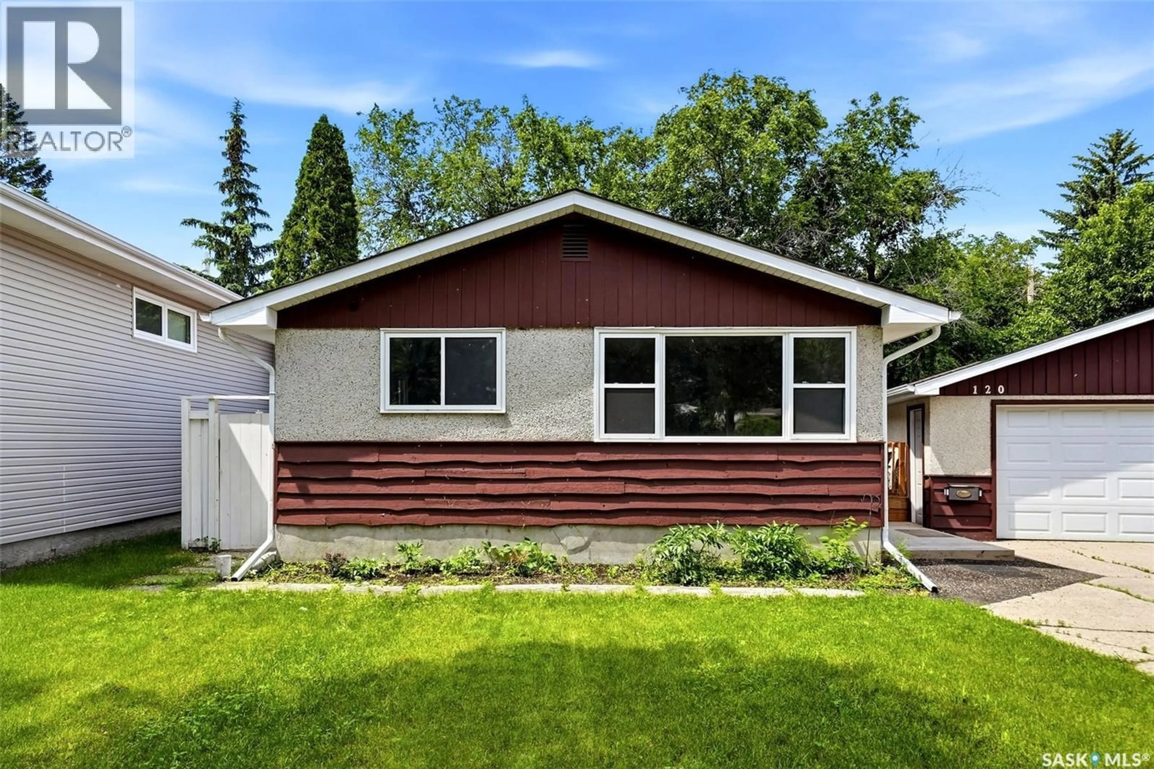 Home with vinyl exterior material, street for 120 SHANNON ROAD, Regina Saskatchewan S4S5B1