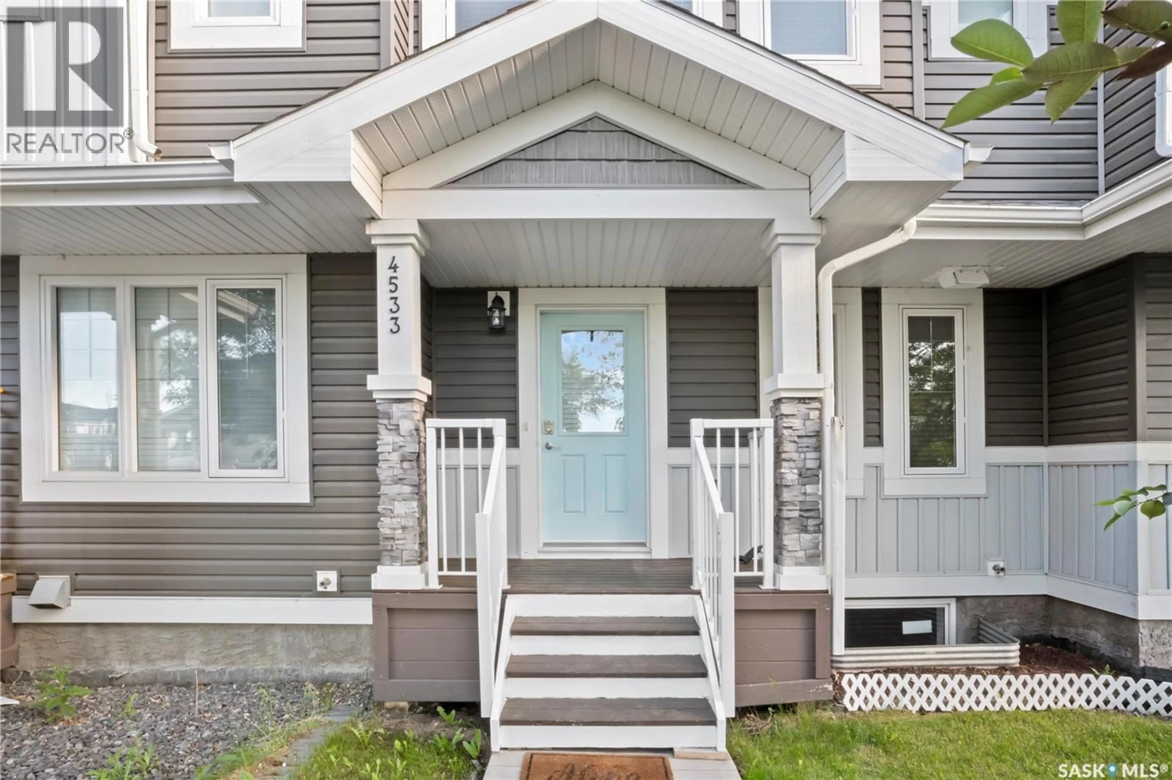 Home with vinyl exterior material, street for E - 4533 PRIMROSE GREEN DRIVE, Regina Saskatchewan S4V3K4