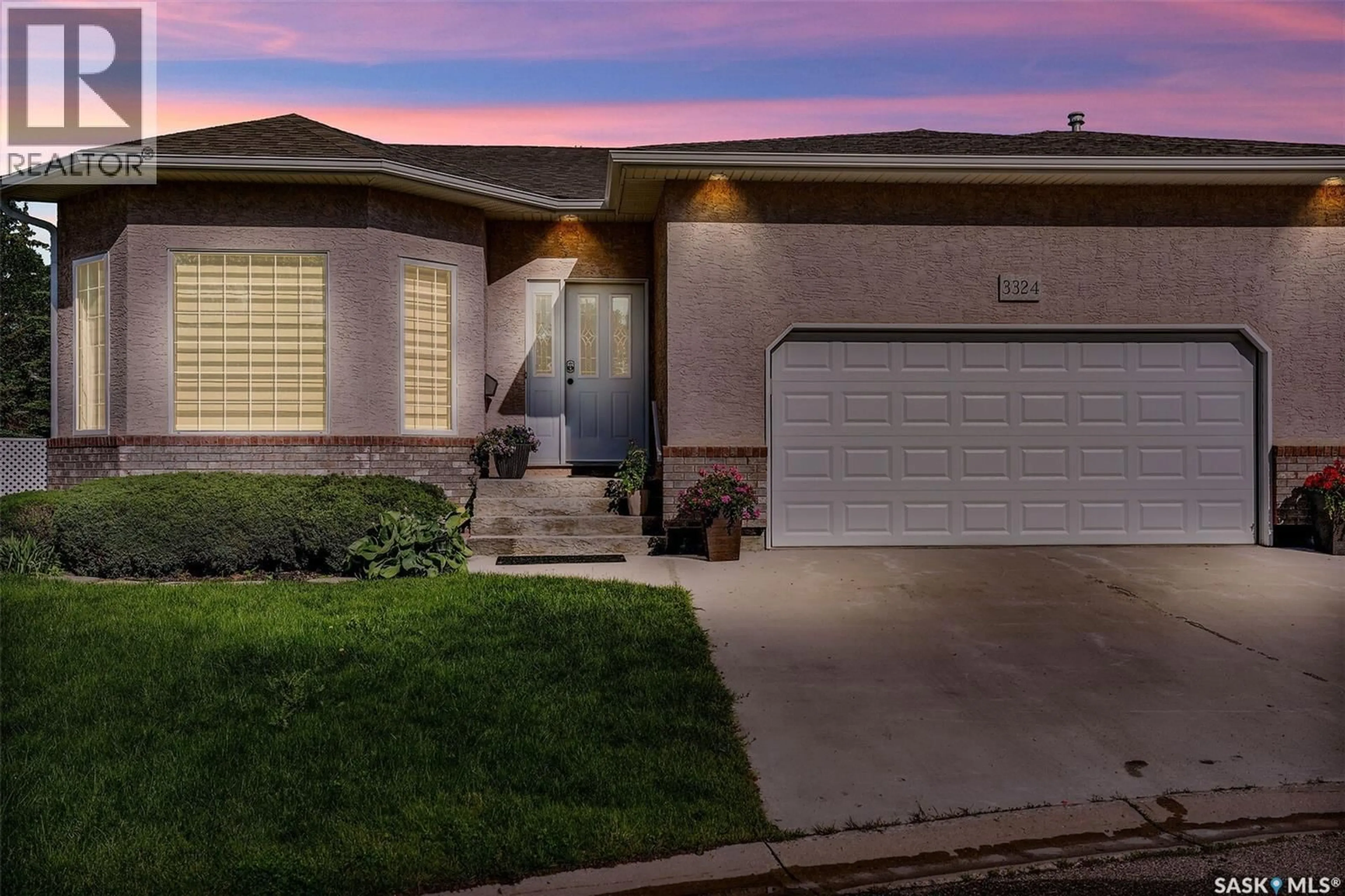 Home with vinyl exterior material, street for 3324 BUCKINGHAM DRIVE, Regina Saskatchewan S4V2S8