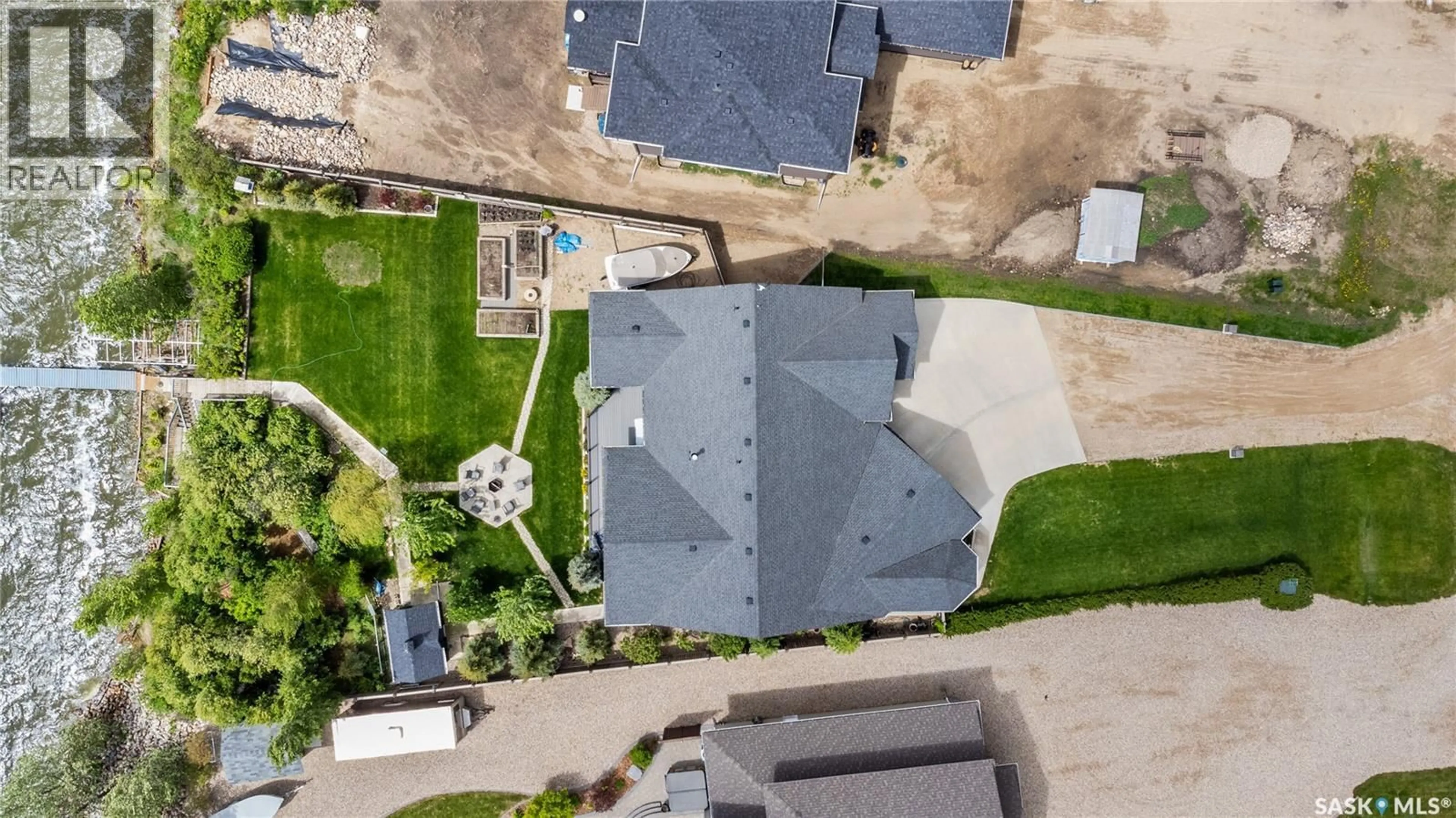 A pic from outside/outdoor area/front of a property/back of a property/a pic from drone, street for 30 PAPE DRIVE, Humboldt Lake Saskatchewan S0K2A0