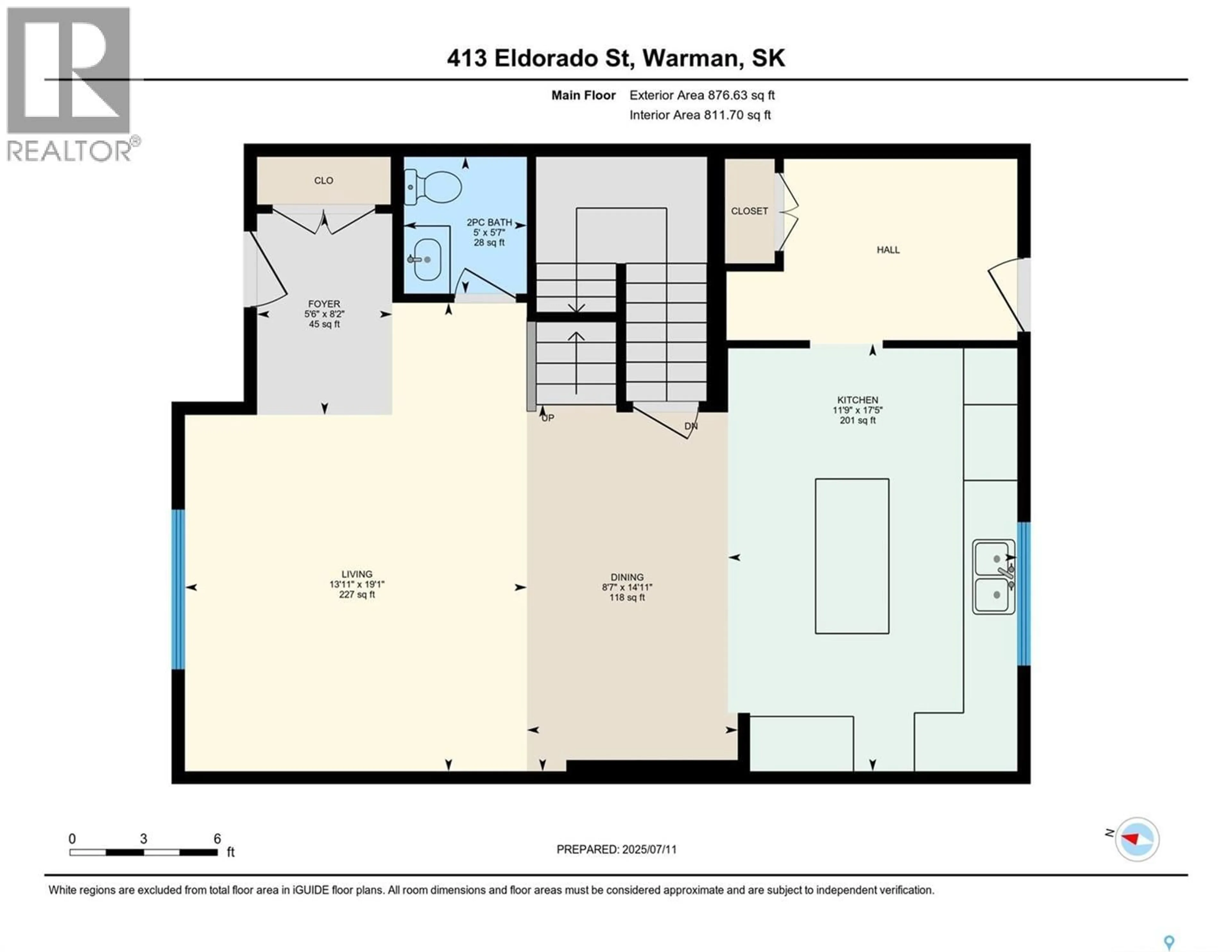 Floor plan for 423 ELDORADO STREET, Warman Saskatchewan S0K4S3