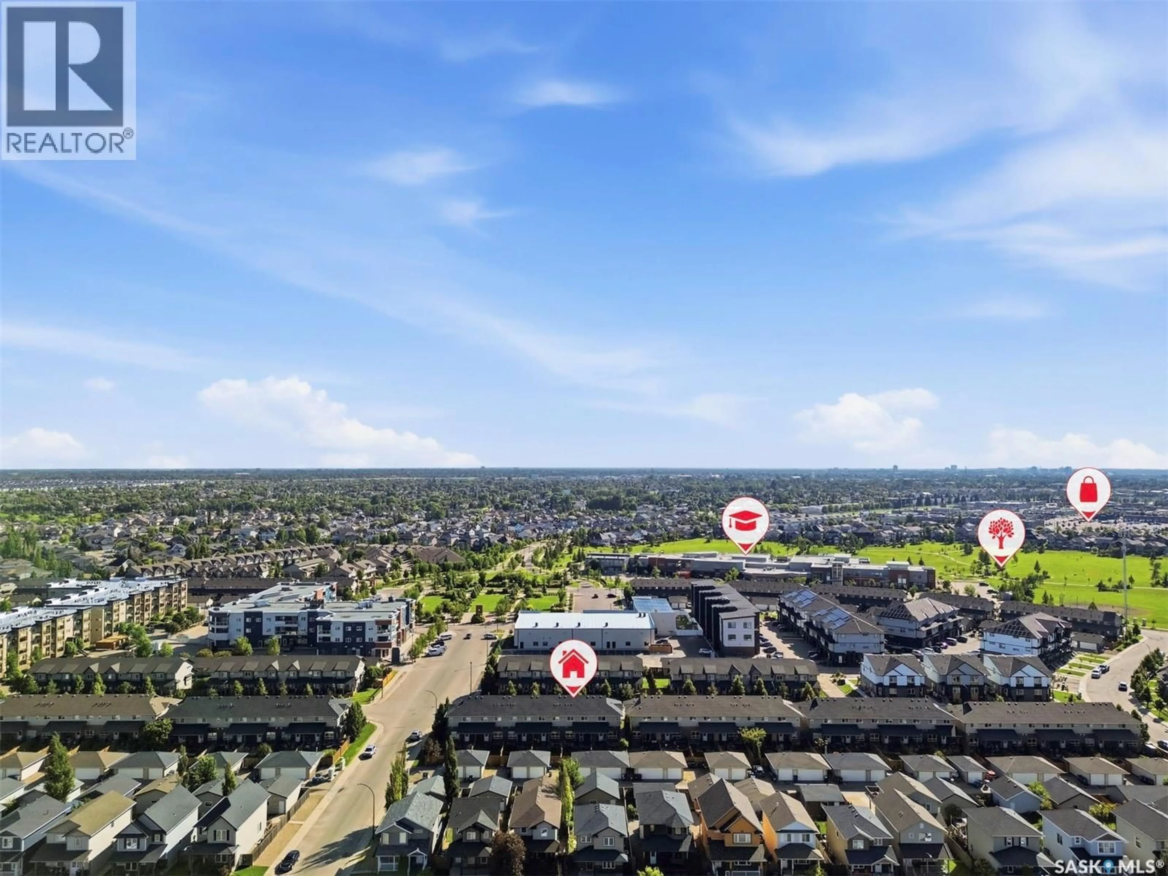 A pic from outside/outdoor area/front of a property/back of a property/a pic from drone, city buildings view from balcony for 320 WILLOWGROVE LANE, Saskatoon Saskatchewan S7W0H7