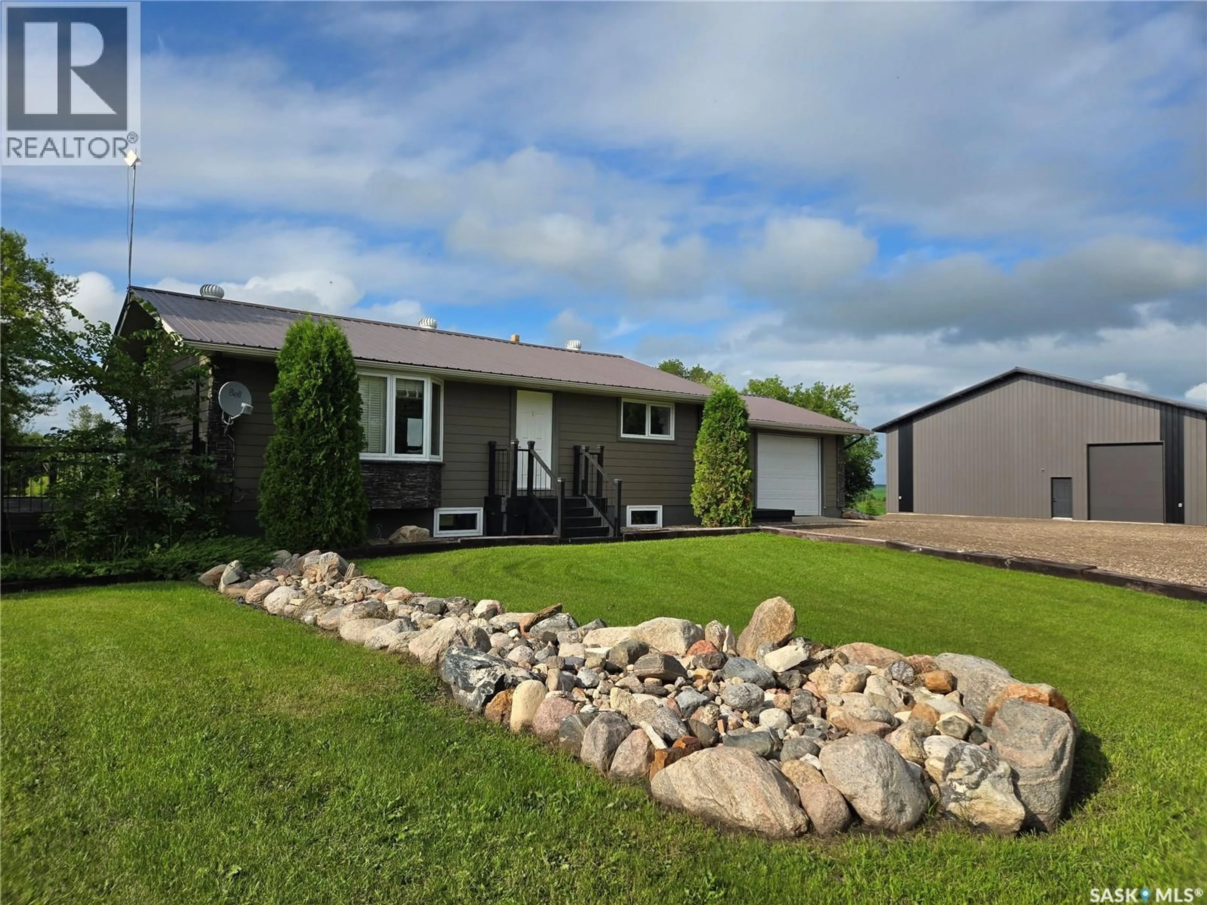 A pic from outside/outdoor area/front of a property/back of a property/a pic from drone, street for KOZMECH ACREAGE, Wallace Rm No. 243 Saskatchewan S3N2W7