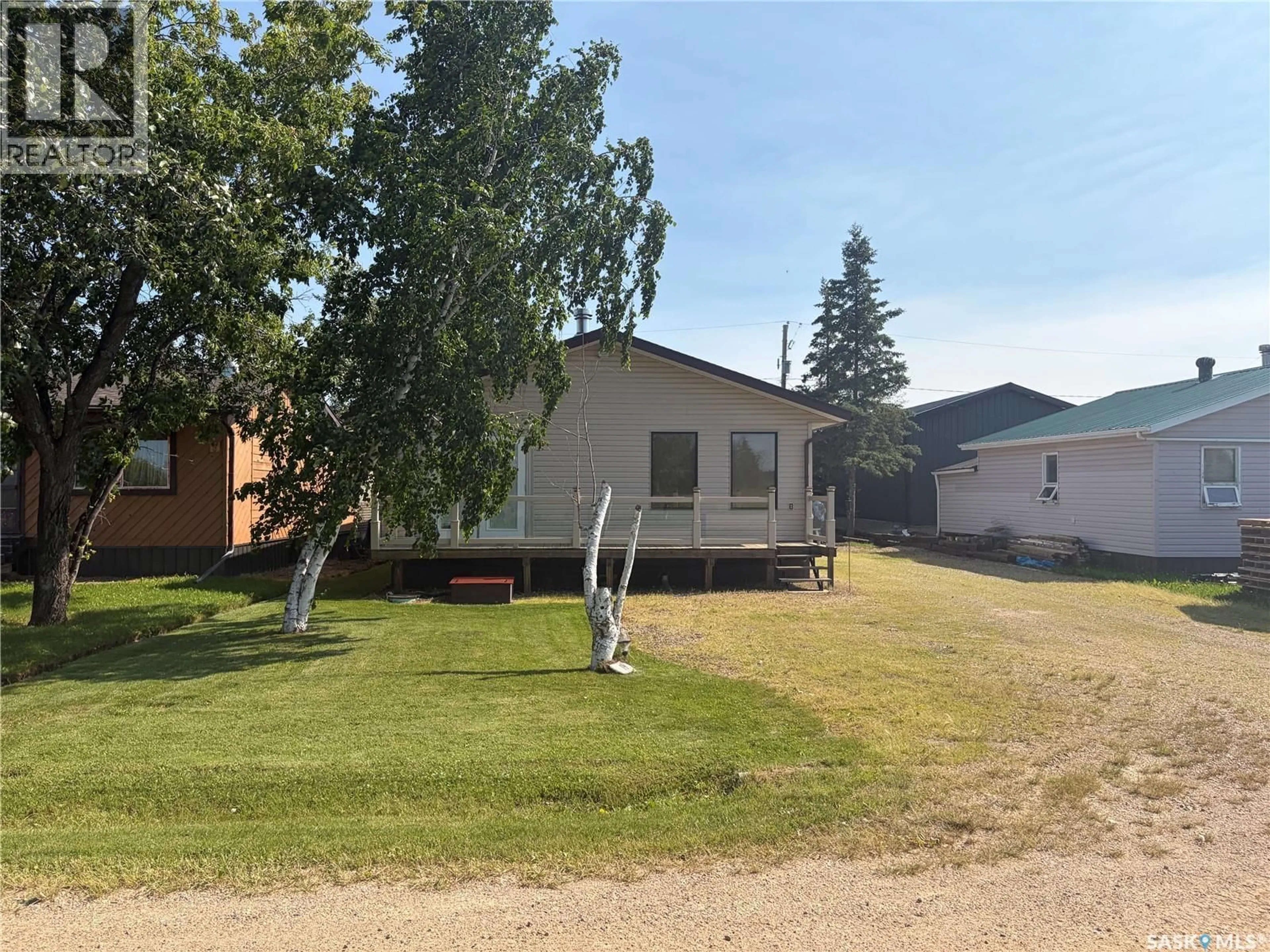 A pic from outside/outdoor area/front of a property/back of a property/a pic from drone, street for 19 DELARONDE RESORT, Delaronde Lake Saskatchewan S0J0E0