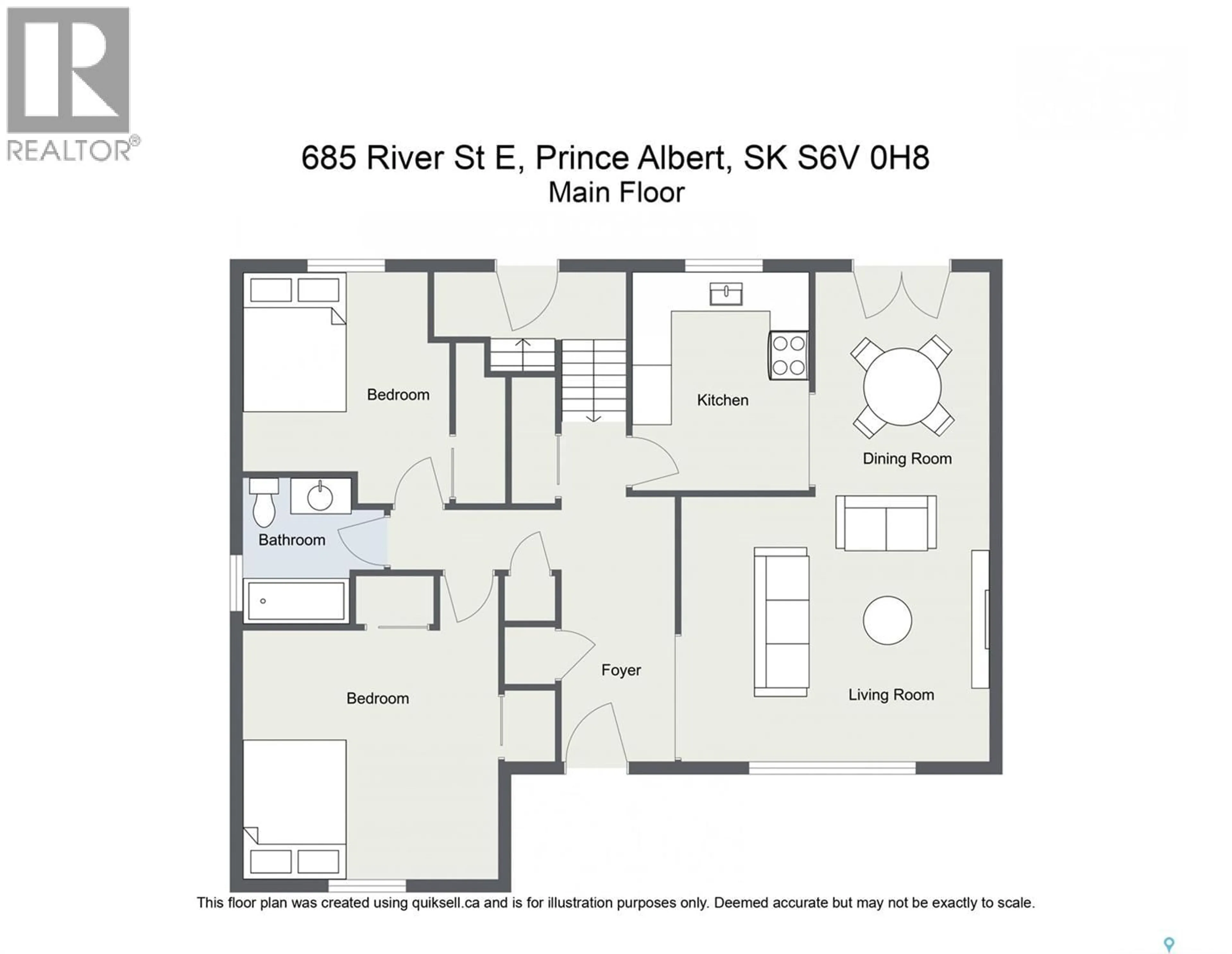 Floor plan for 685 RIVER STREET, Prince Albert Saskatchewan S6V0H8