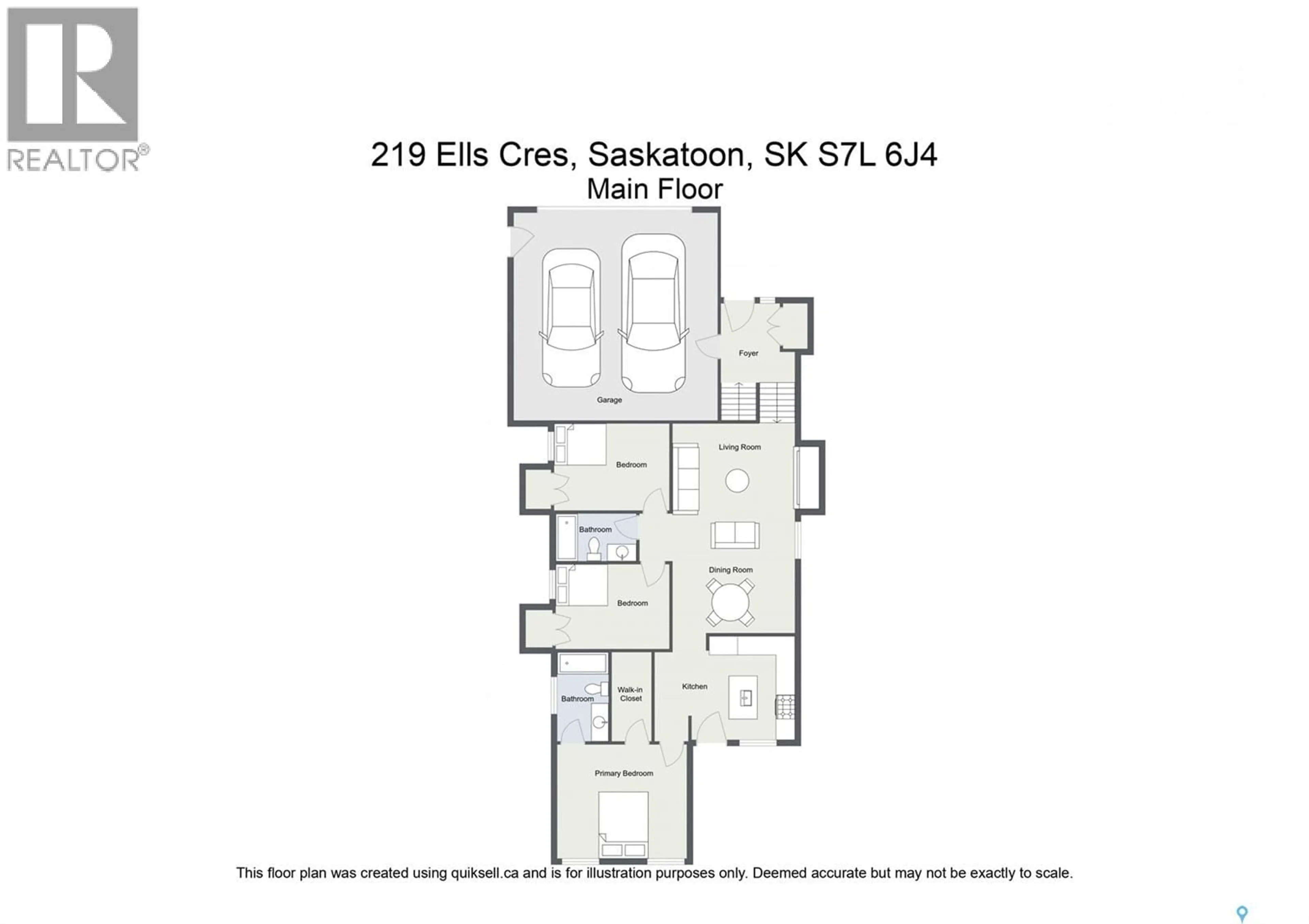 Floor plan for 219 ELLS CRESCENT, Saskatoon Saskatchewan S7L6J4