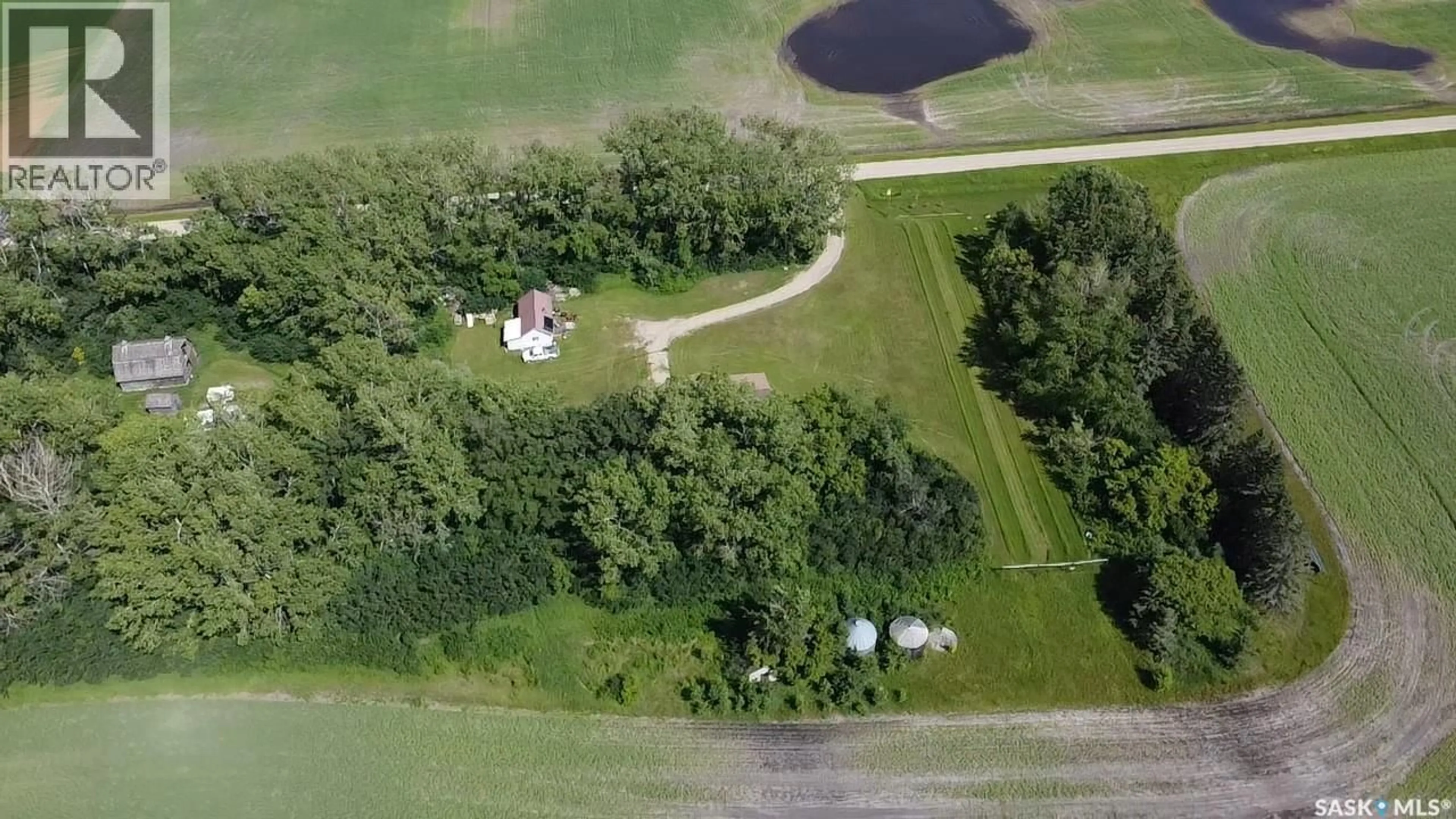 A pic from outside/outdoor area/front of a property/back of a property/a pic from drone, water/lake/river/ocean view for Off Grid Guest House - TREMBLAY ACREAGE, Lakeview Rm No. 337 Saskatchewan S0A0N0