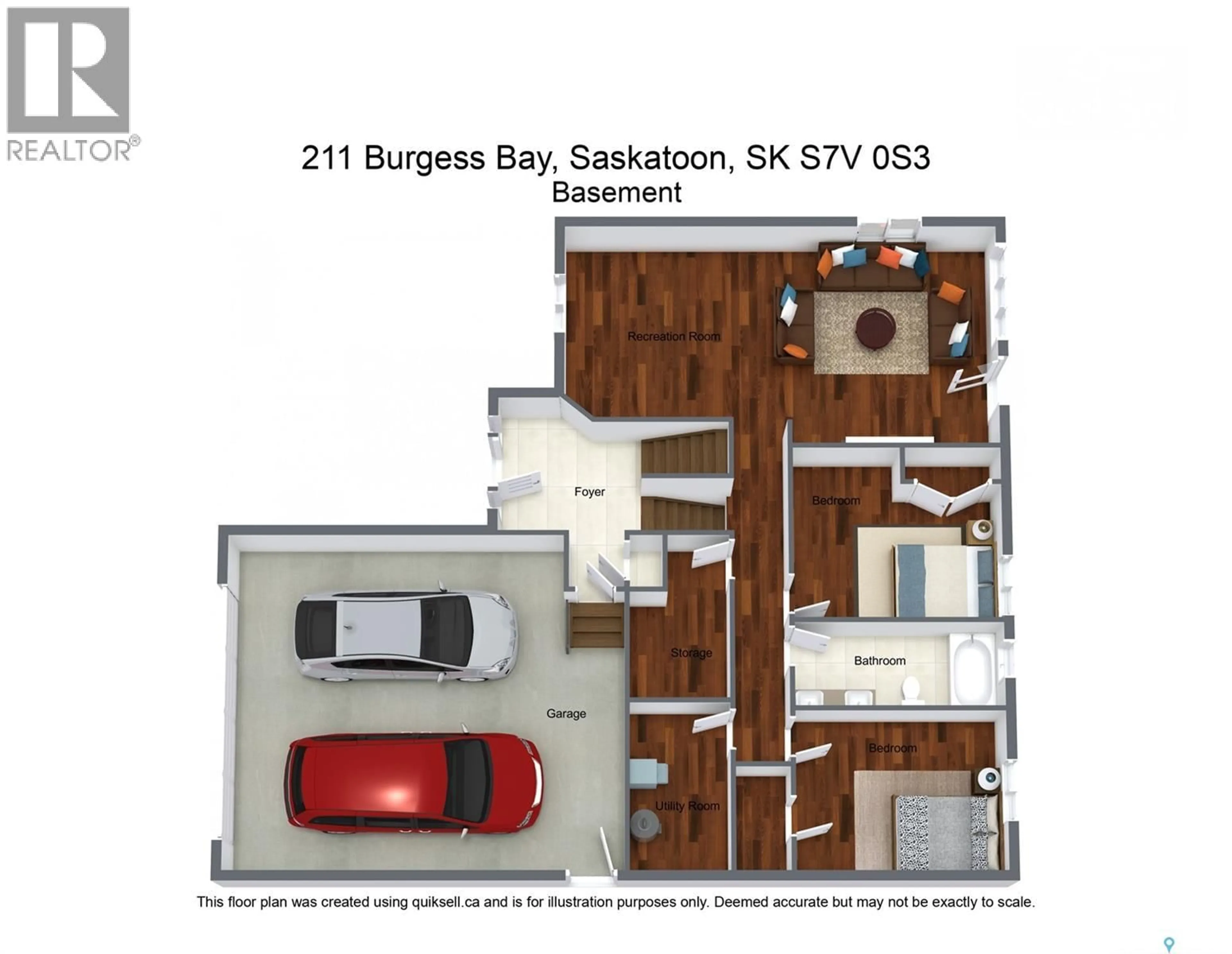 Floor plan for 211 BURGESS BAY, Saskatoon Saskatchewan S7V0S3