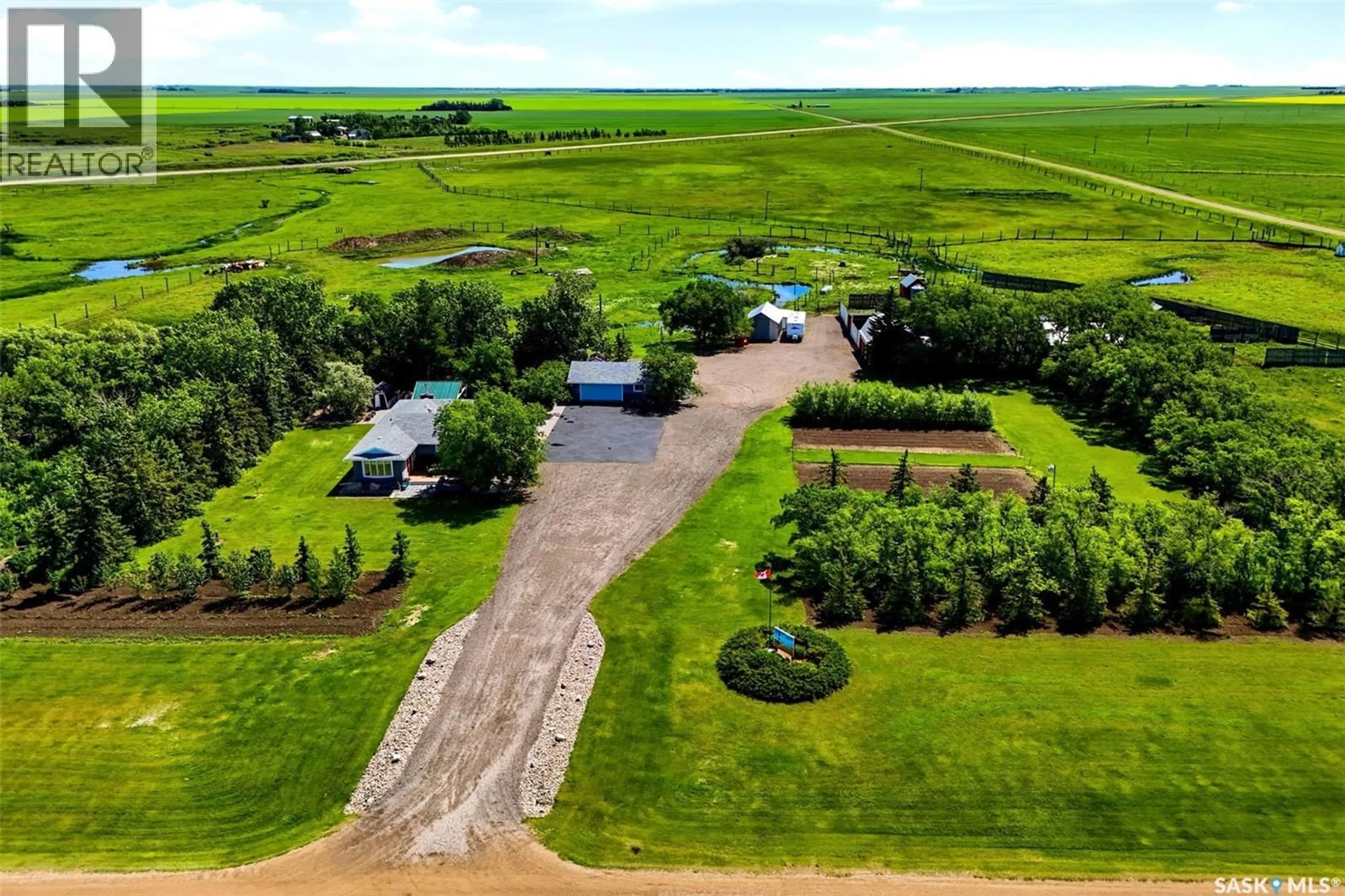A pic from outside/outdoor area/front of a property/back of a property/a pic from drone, water/lake/river/ocean view for KRONAU ACREAGE - 52.86 ACRES, Lajord Rm No. 128 Saskatchewan S0G2T0