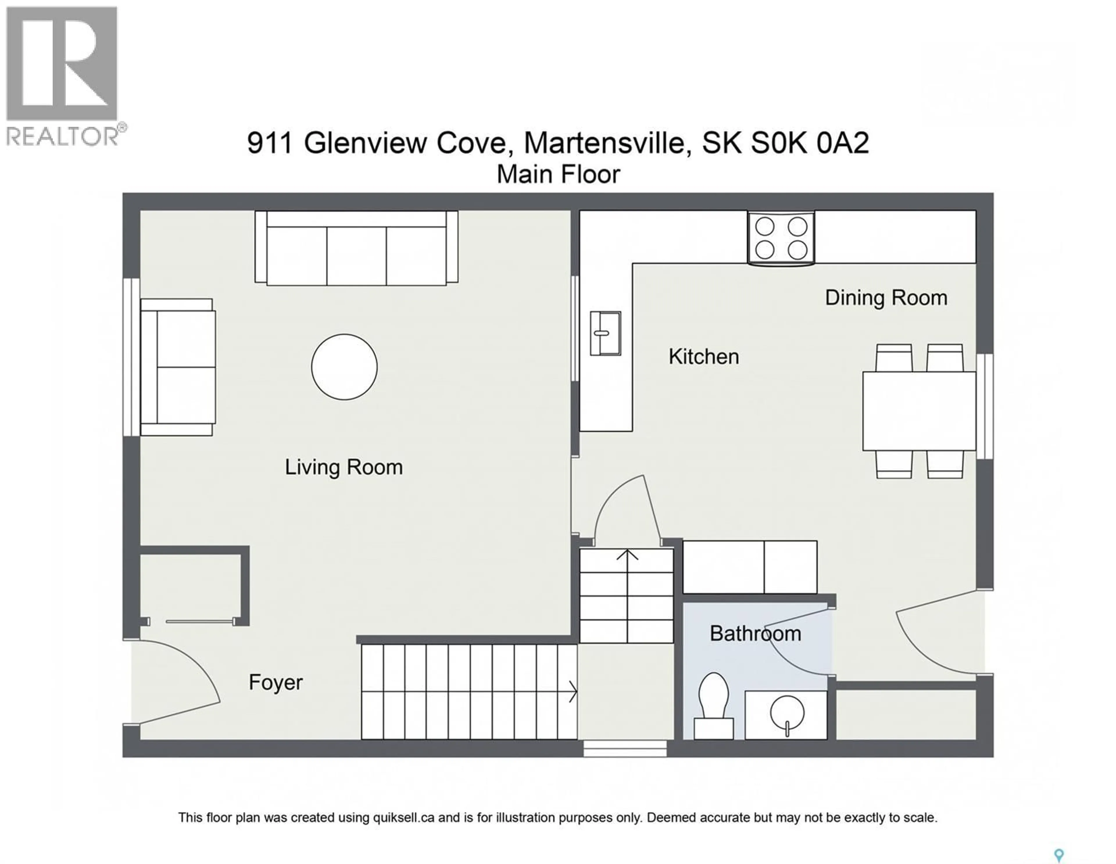 Floor plan for 911 GLENVIEW COVE, Martensville Saskatchewan S0K0A2