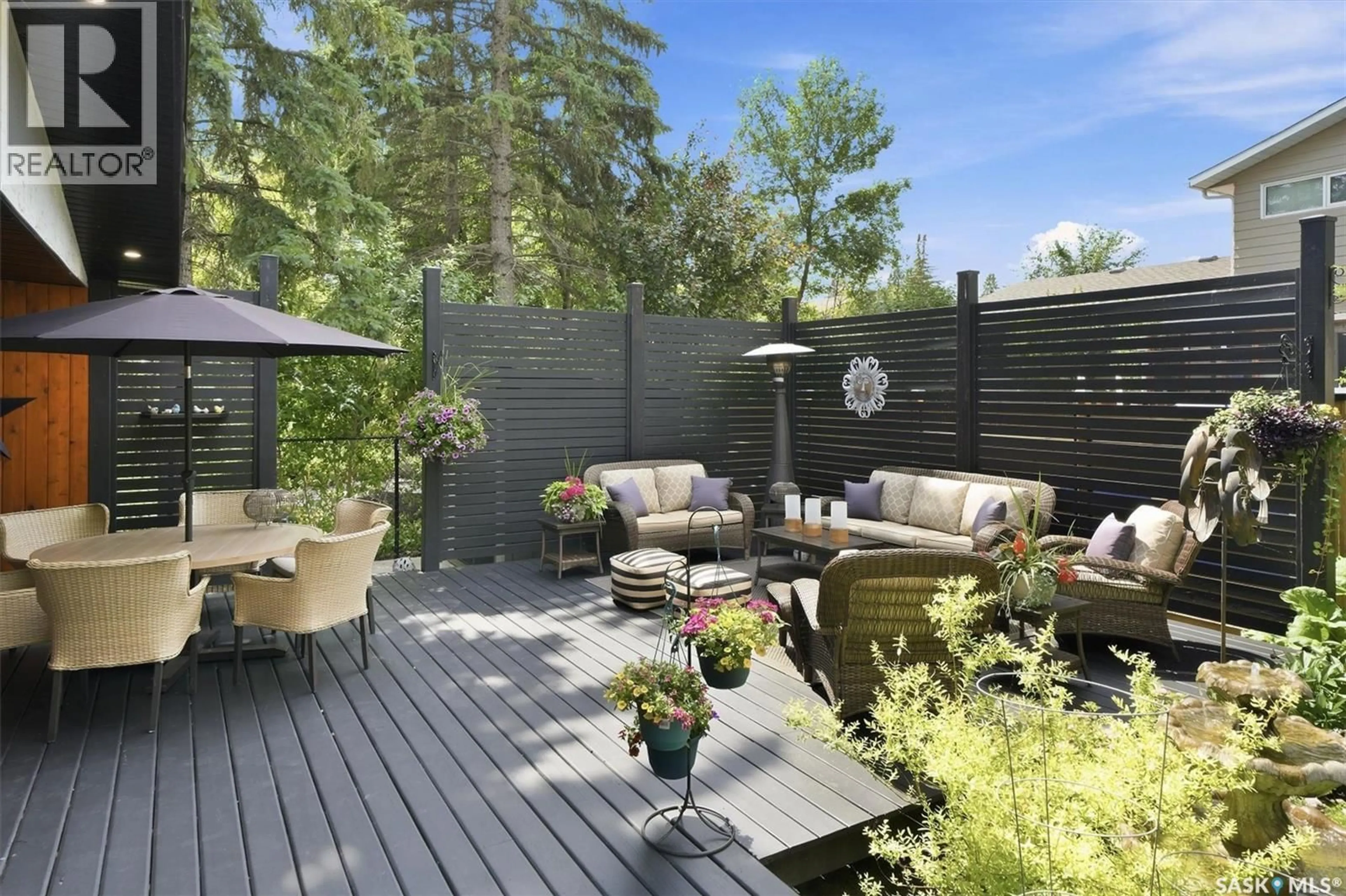 Patio, forest/trees view for 115 WHITESWAN DRIVE, Saskatoon Saskatchewan S7K4M5